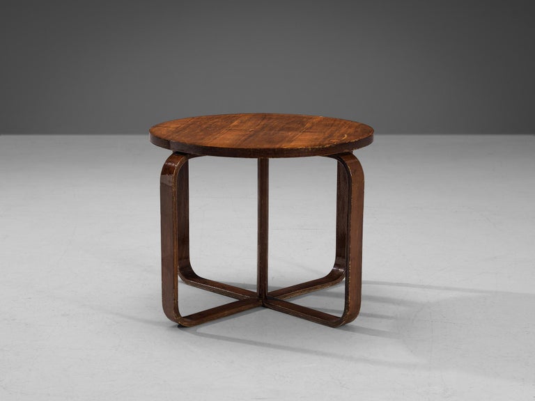 Giuseppe Pagano Pogatschnig & Gino Maggioni Side Table in Walnut In Good Condition For Sale In Waalwijk, NL