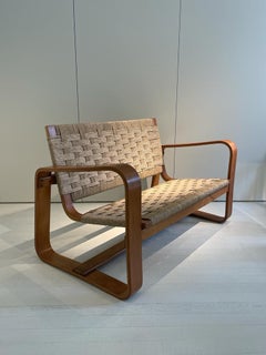 Giuseppe Pagano Pogatschnig & Gino Maggioni Wood Woven Rope Settee, Italy, 1941