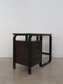 Giuseppe Pagano Pogatschnig Italian Dark Wood Desk for Gino Maggioni, 1940s