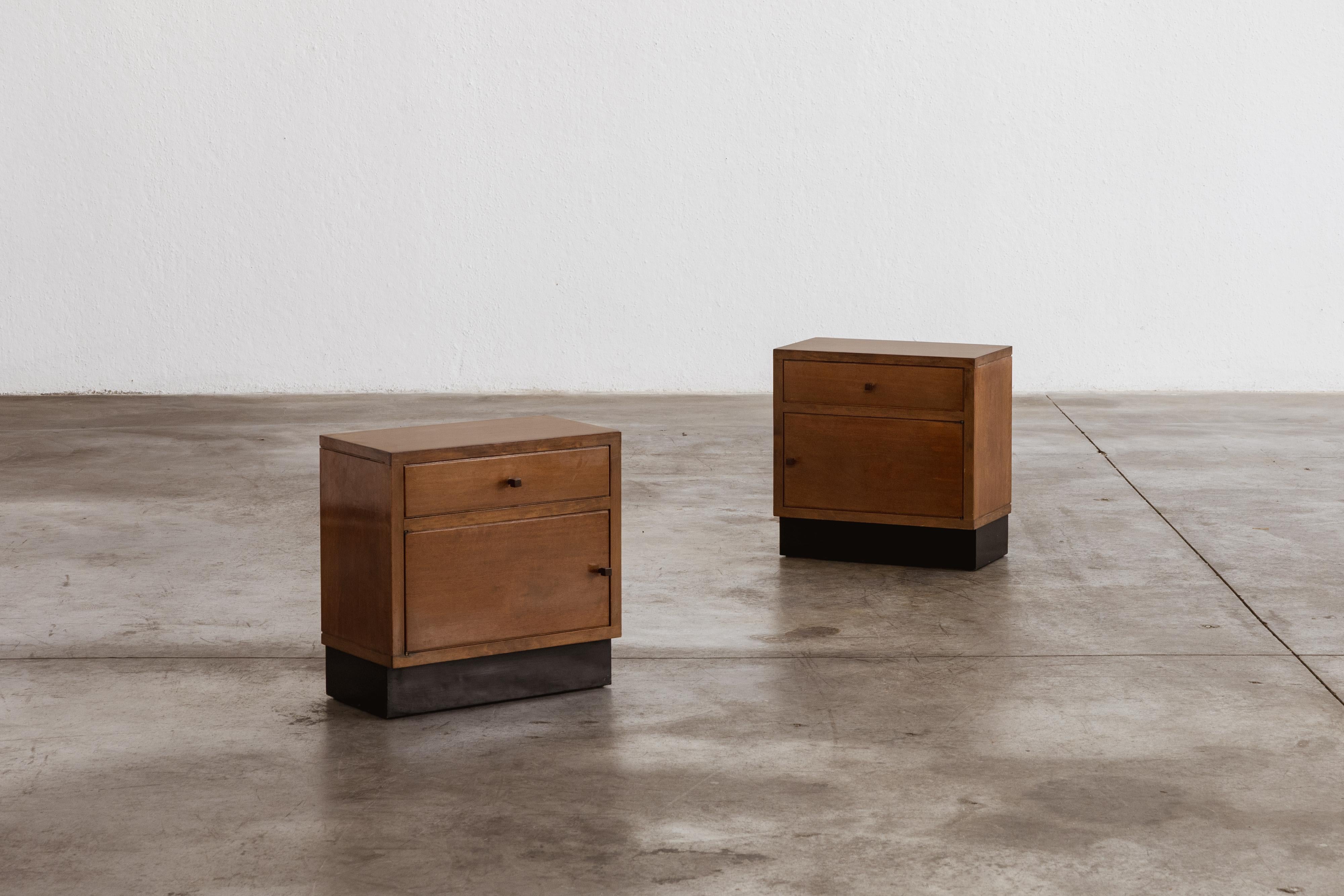 Giuseppe Pagano Pogatschnig Tables de nuit rationalistes, 1938, set de 2 en vente 1