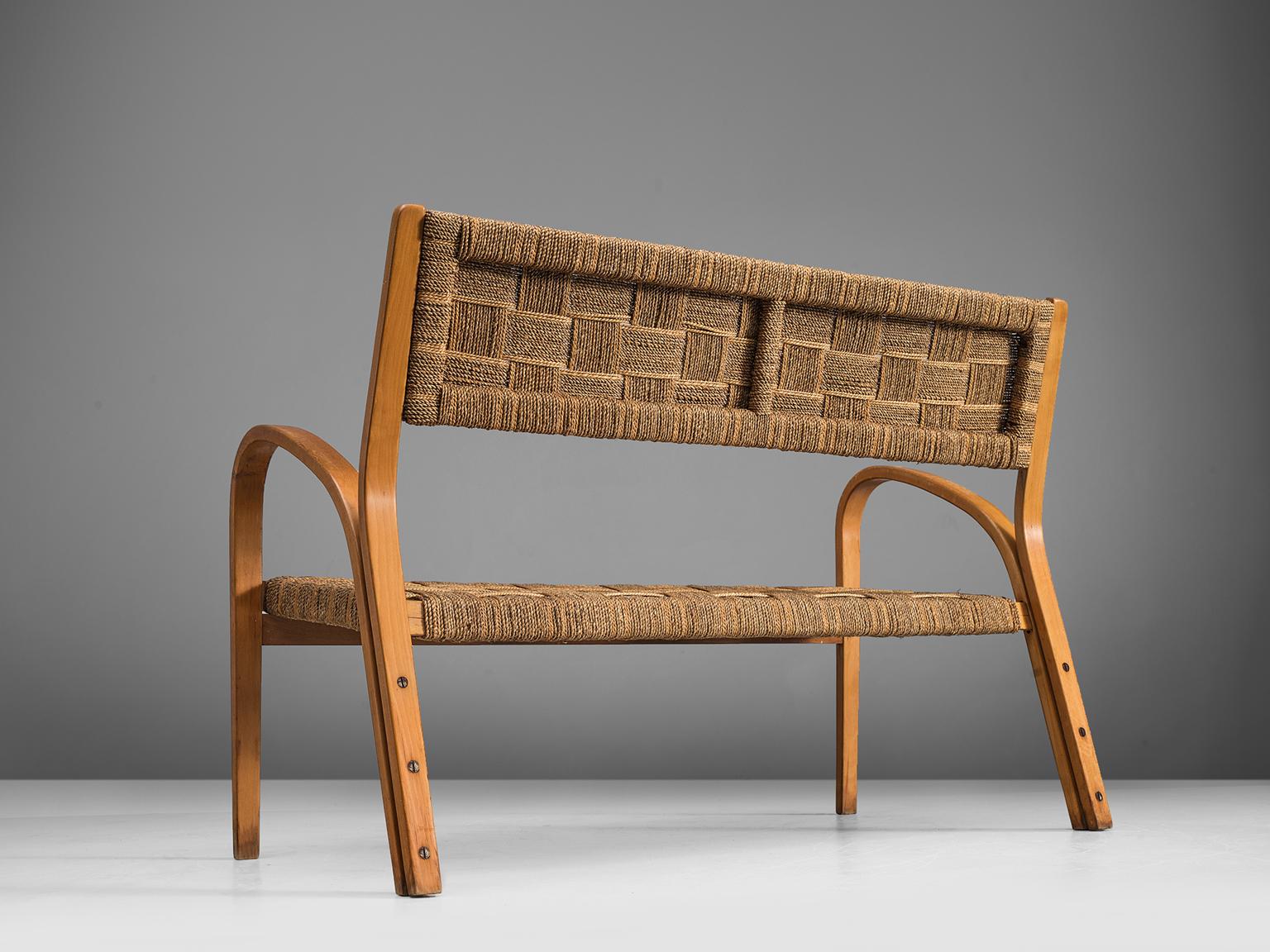Giuseppe Pagano Attributed Roped Sofa, 1940s In Good Condition In Waalwijk, NL