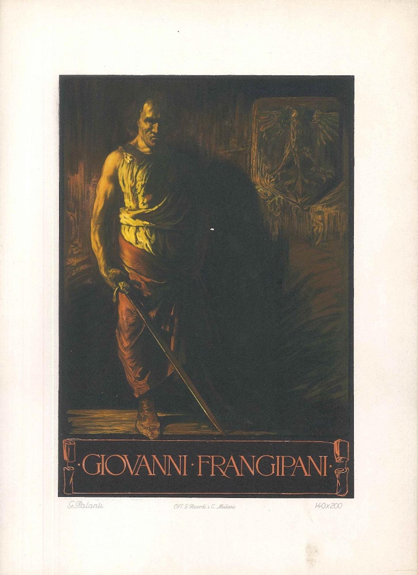 Giovanni Frangipani - Vintage Advertising Lithograph by G. Palanti - 1900 ca. - Print by Giuseppe Palanti