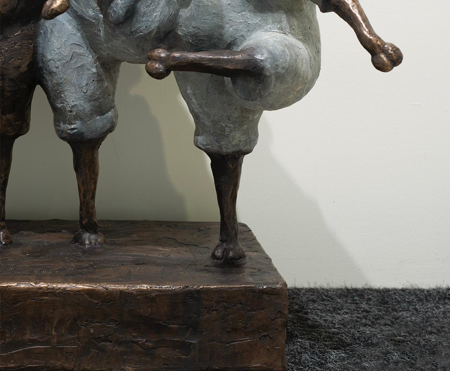 Giuseppe Palumbo’s whimsical, anthropomorphic sculptures delve into the human psyche through irony, wit, and humor. By applying classical techniques to his contemporary subjects, Palumbo’s textured and spirited bronzes embody the essence of each