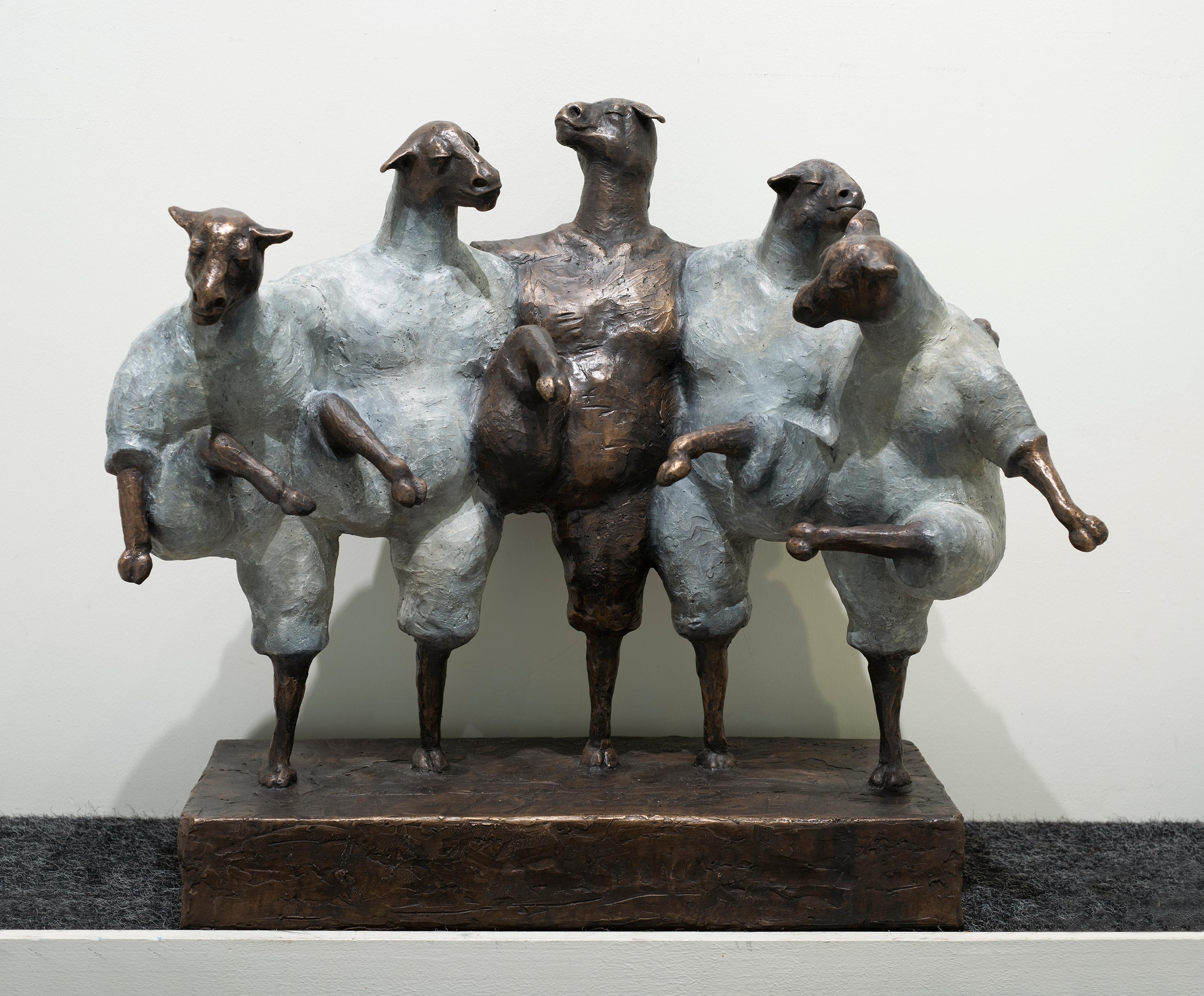 Giuseppe Palumbo Figurative Sculpture - 22" Flock of Five 15/250