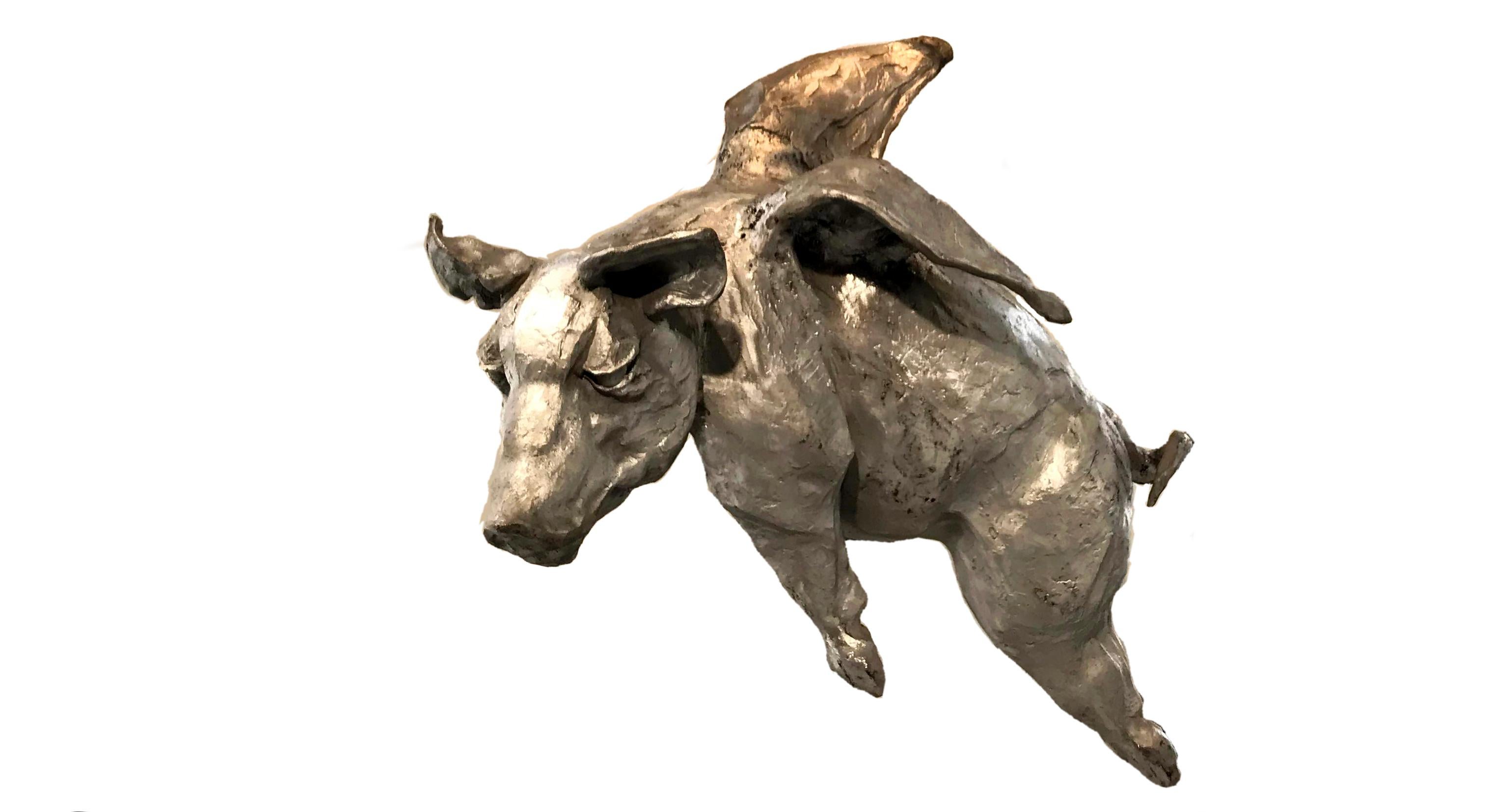 Giuseppe Palumbo Figurative Sculpture - Wilbur Flying 