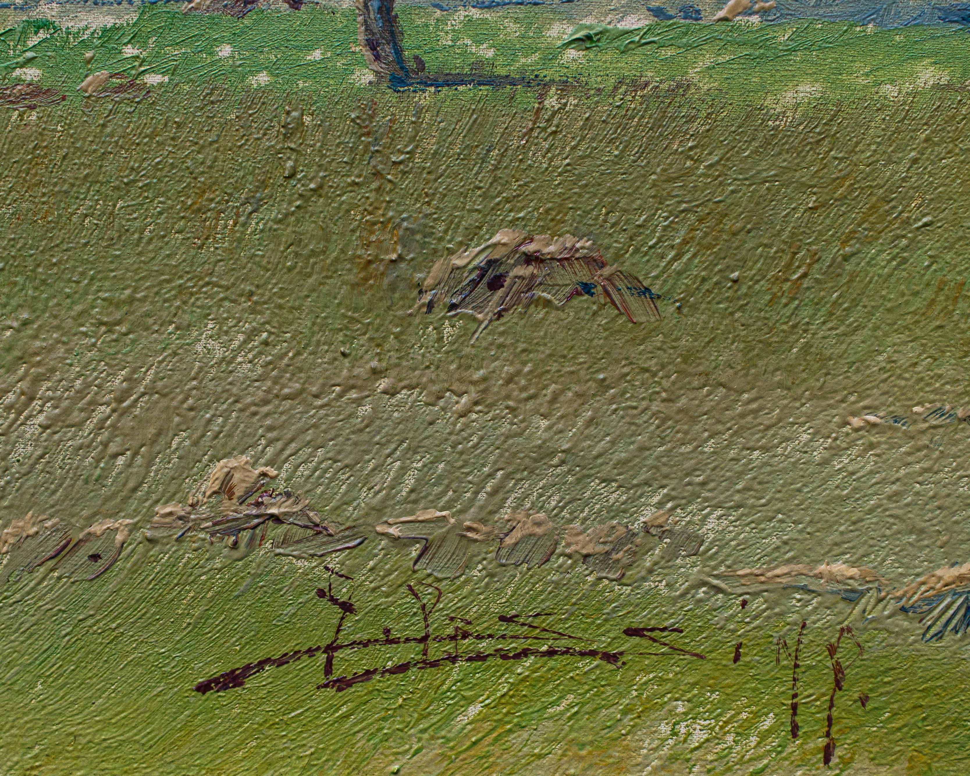 Giuseppe Pessina, Landschaft mit Garben im Angebot 3