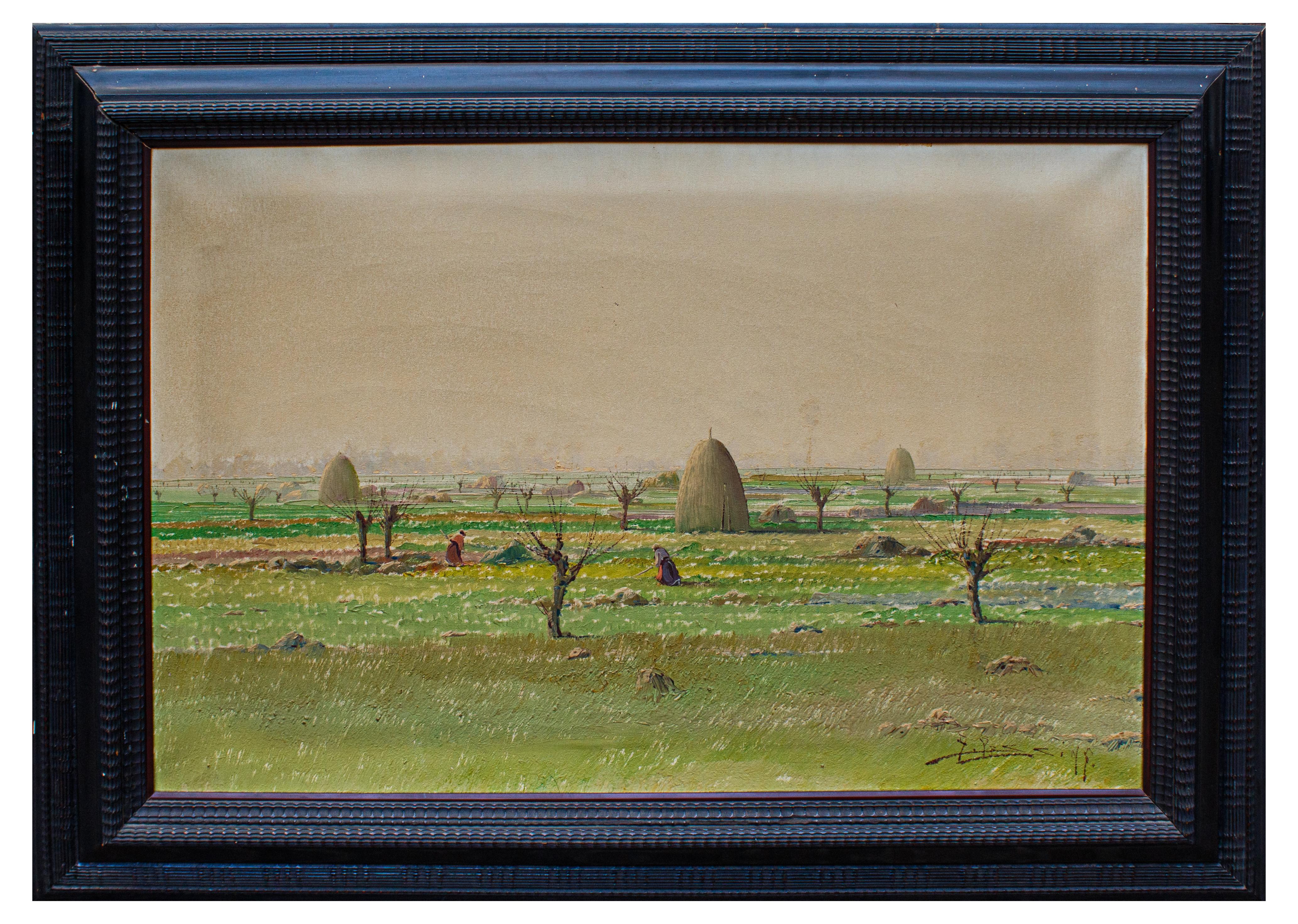 Giuseppe Pessina, Landschaft mit Garben