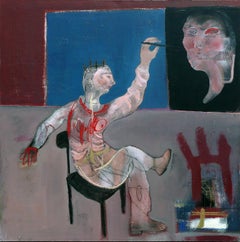 Homage to Bacon - Francis Bacon, emotional expressionism, symbolic art, portrait