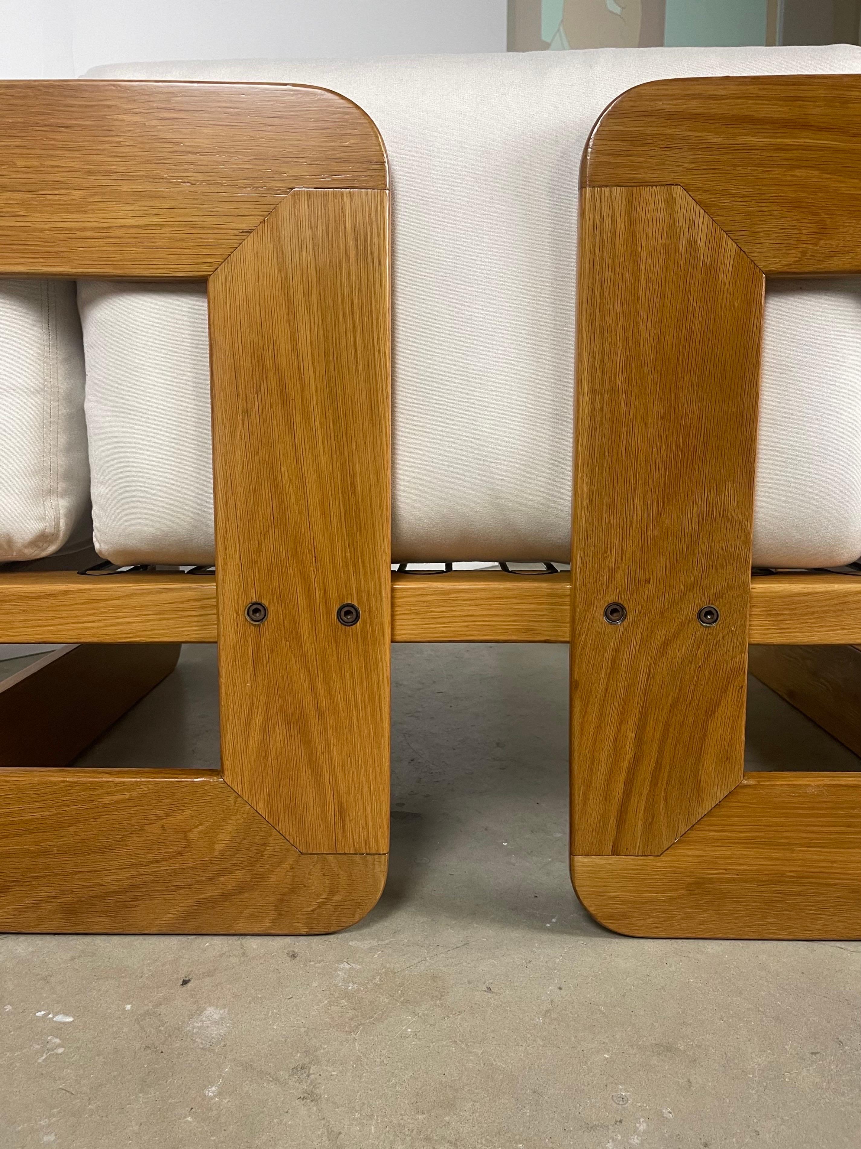 Giuseppe Raimondi 1970s Italian Oak Chairs 1