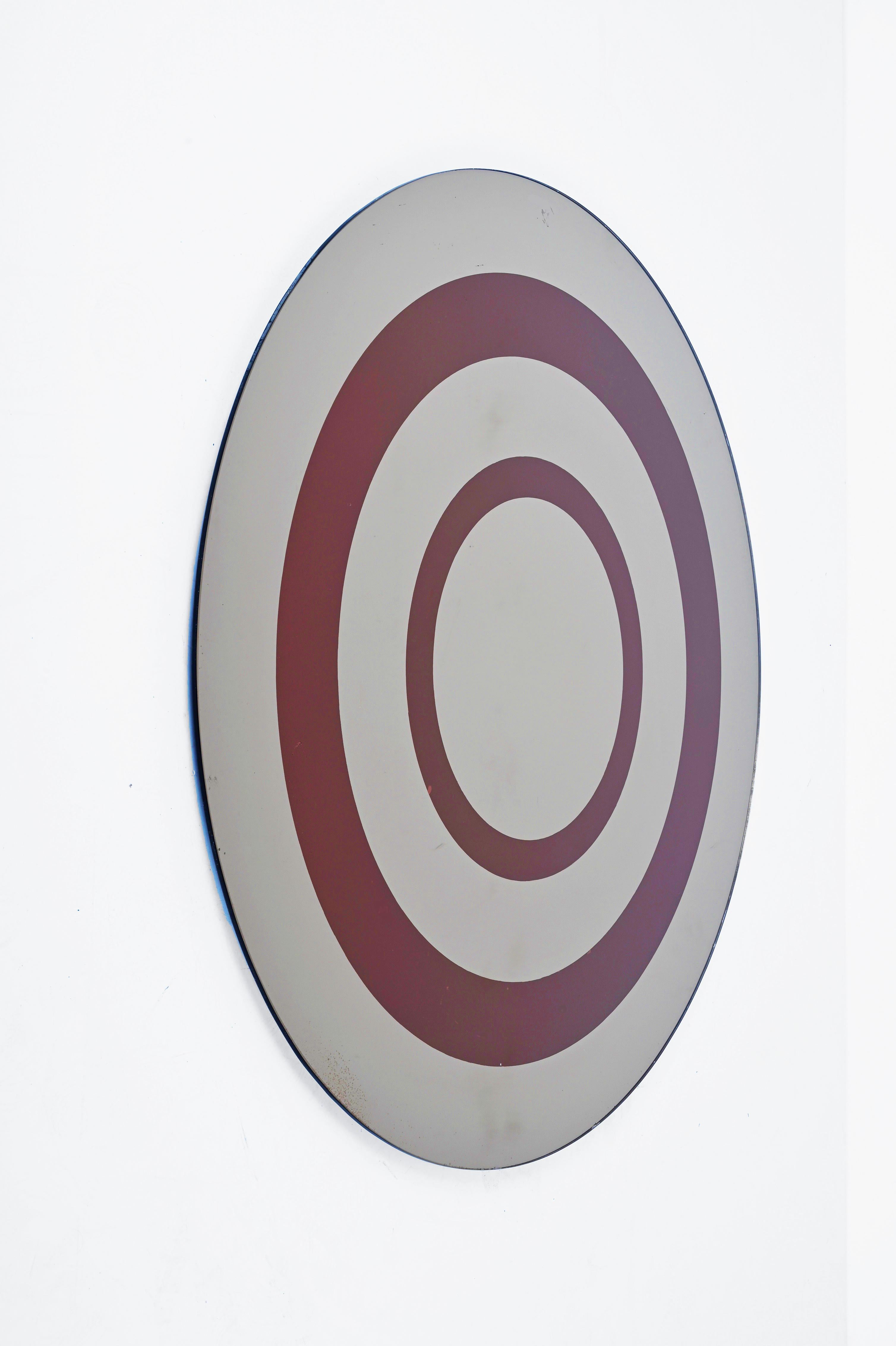 Giuseppe Raimondi Midcentury Round Italian Wall Mirror for Cristal Art, 1970s 6