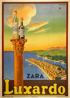 Affiche italienne du piédestal Luxardo 1939 par Raverta