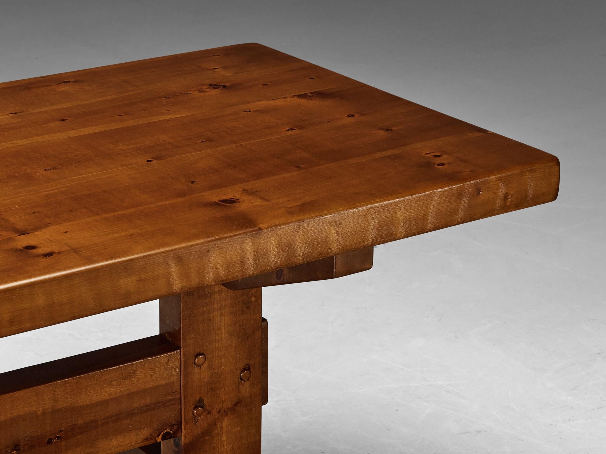 Giuseppe Rivadoss Dining Table in Pine  For Sale 1