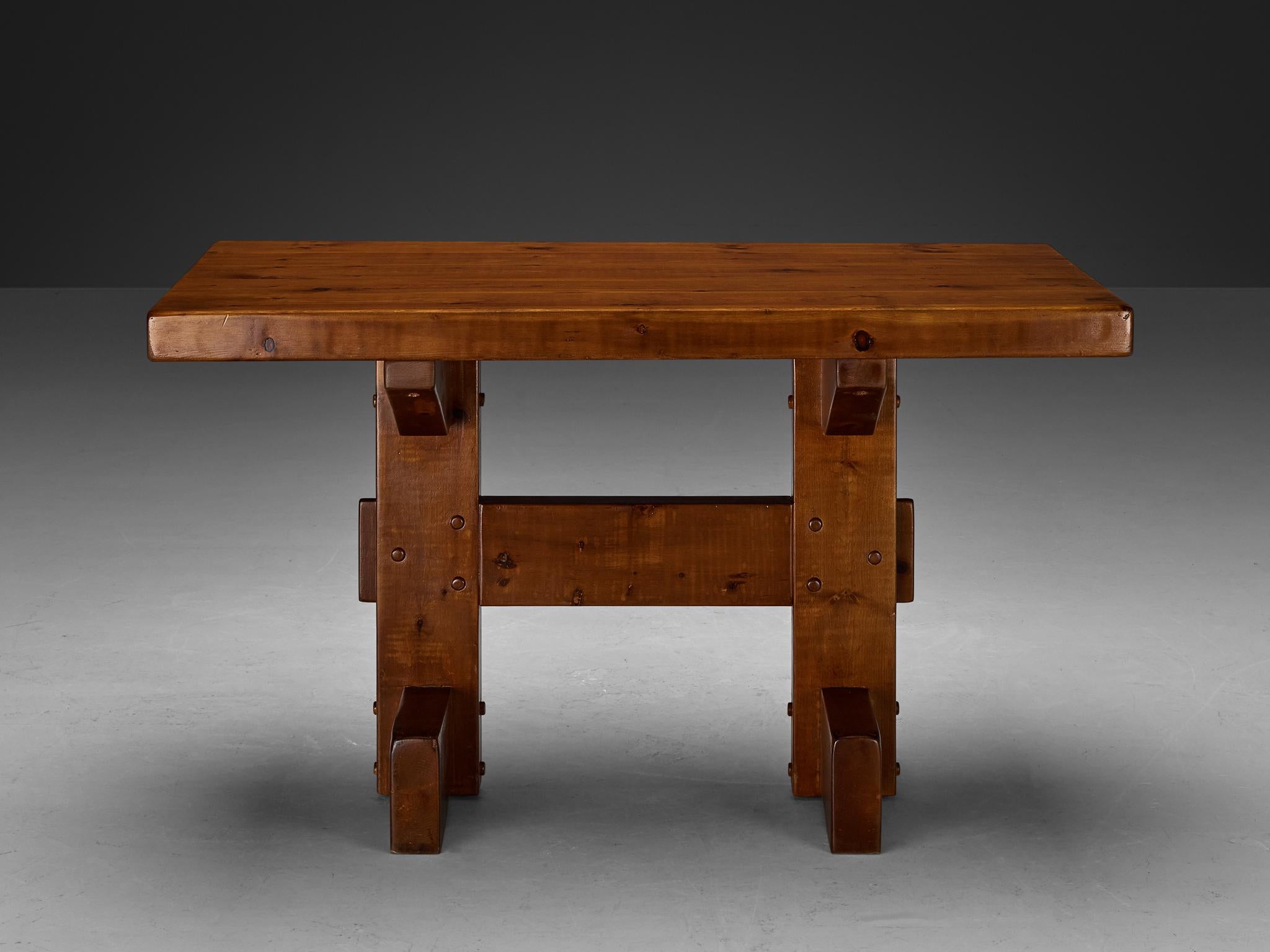 Giuseppe Rivadoss Dining Table in Pine  For Sale 3
