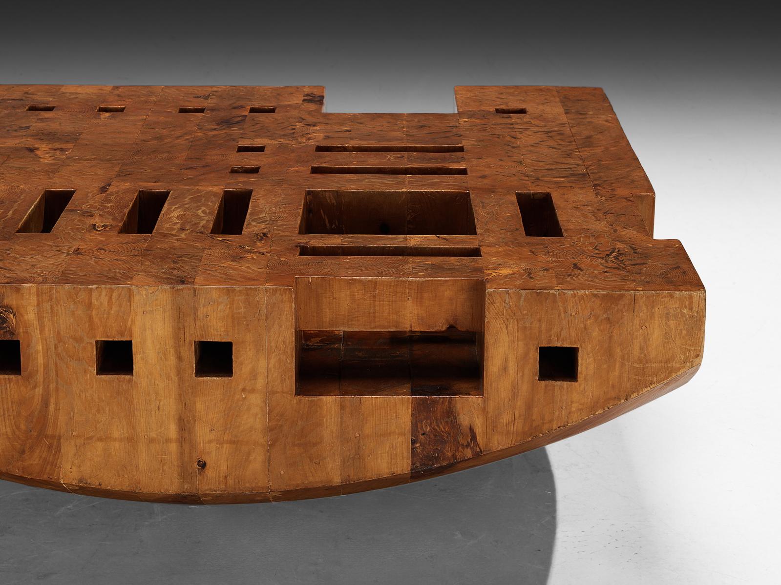 Giuseppe Rivadossi 'Bloco Galla' Coffee Table in Pine For Sale 2