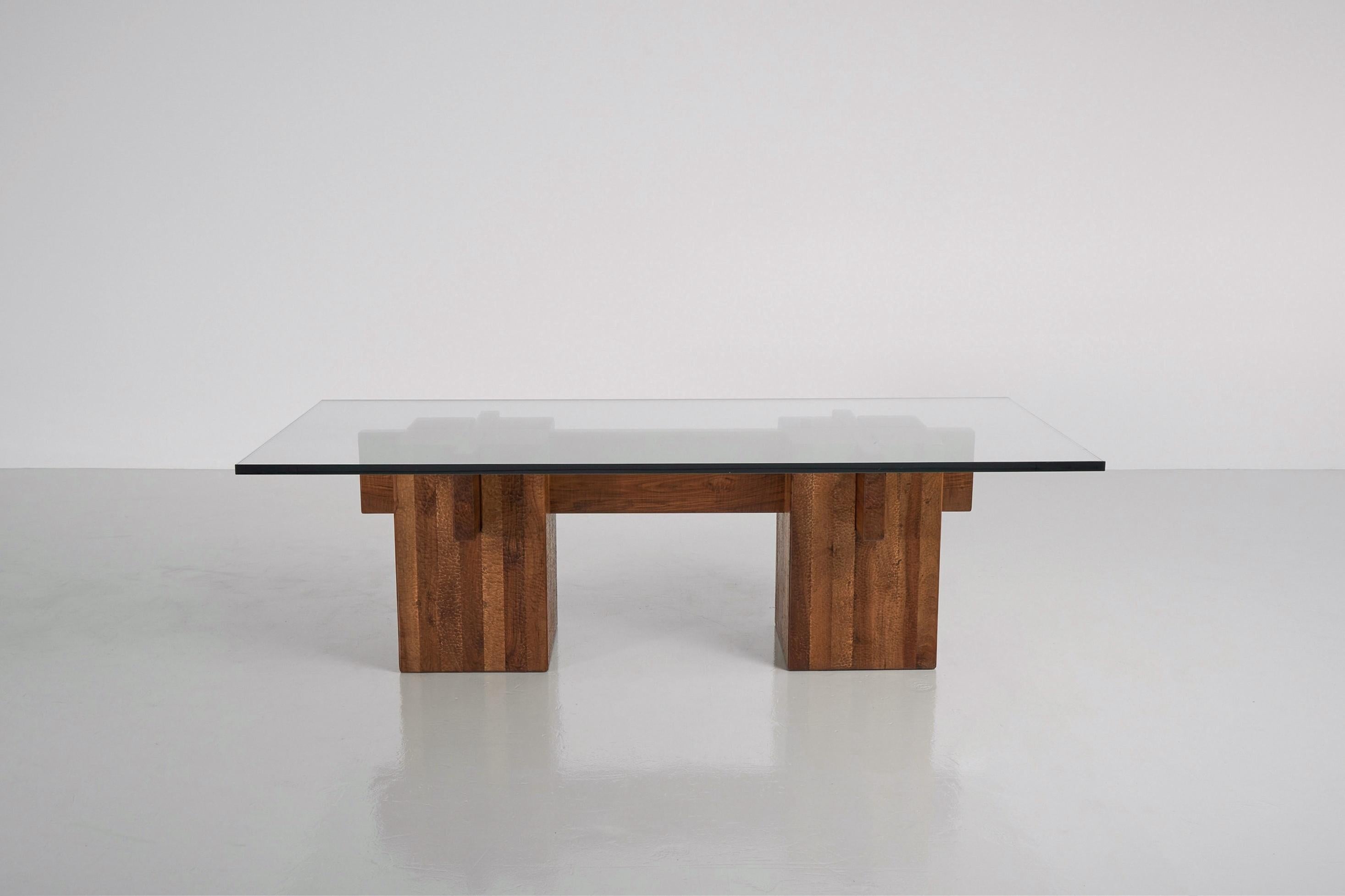 Italian Giuseppe Rivadossi Brutalist Dining Table, Italy, 1979