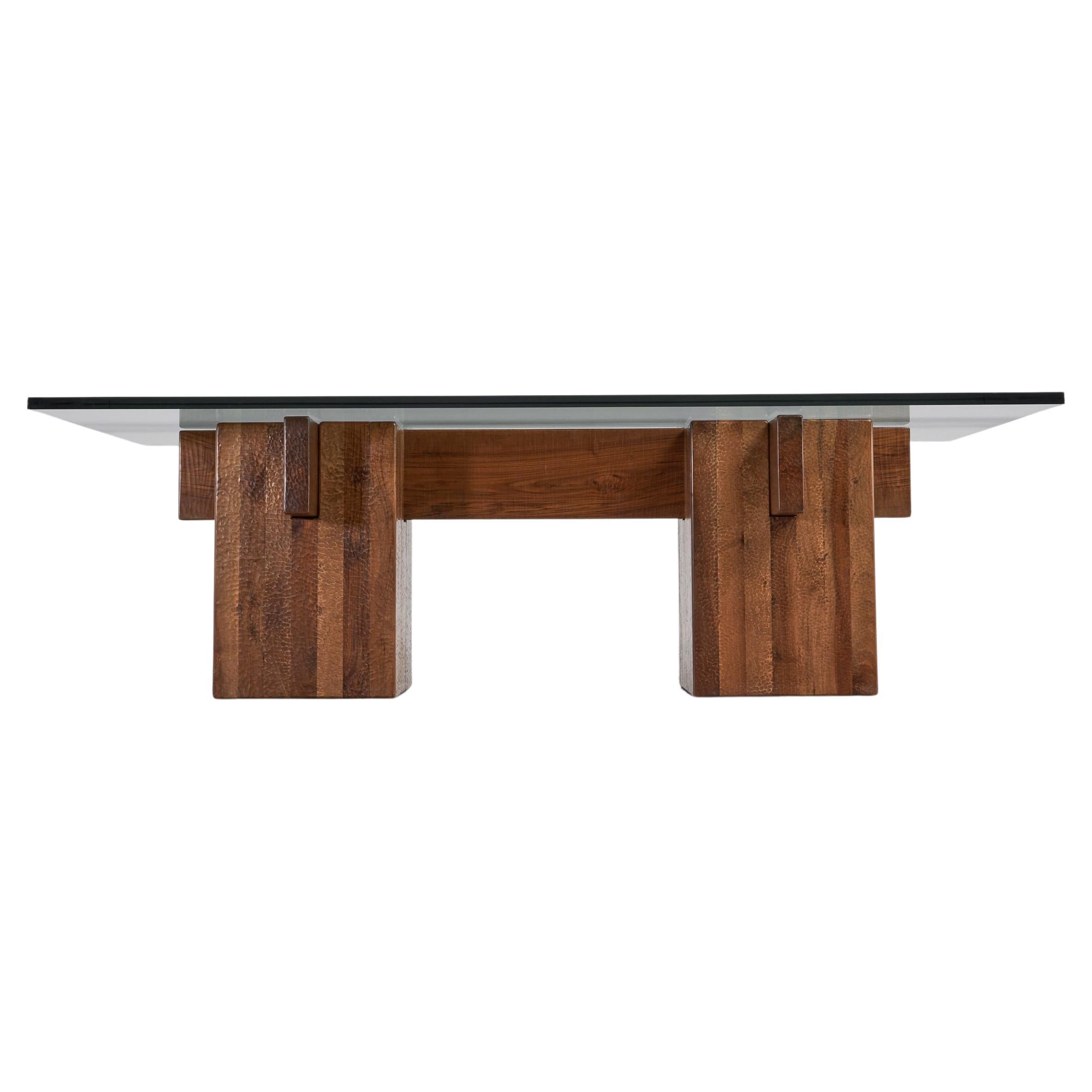 Giuseppe Rivadossi Brutalist Dining Table, Italy, 1979