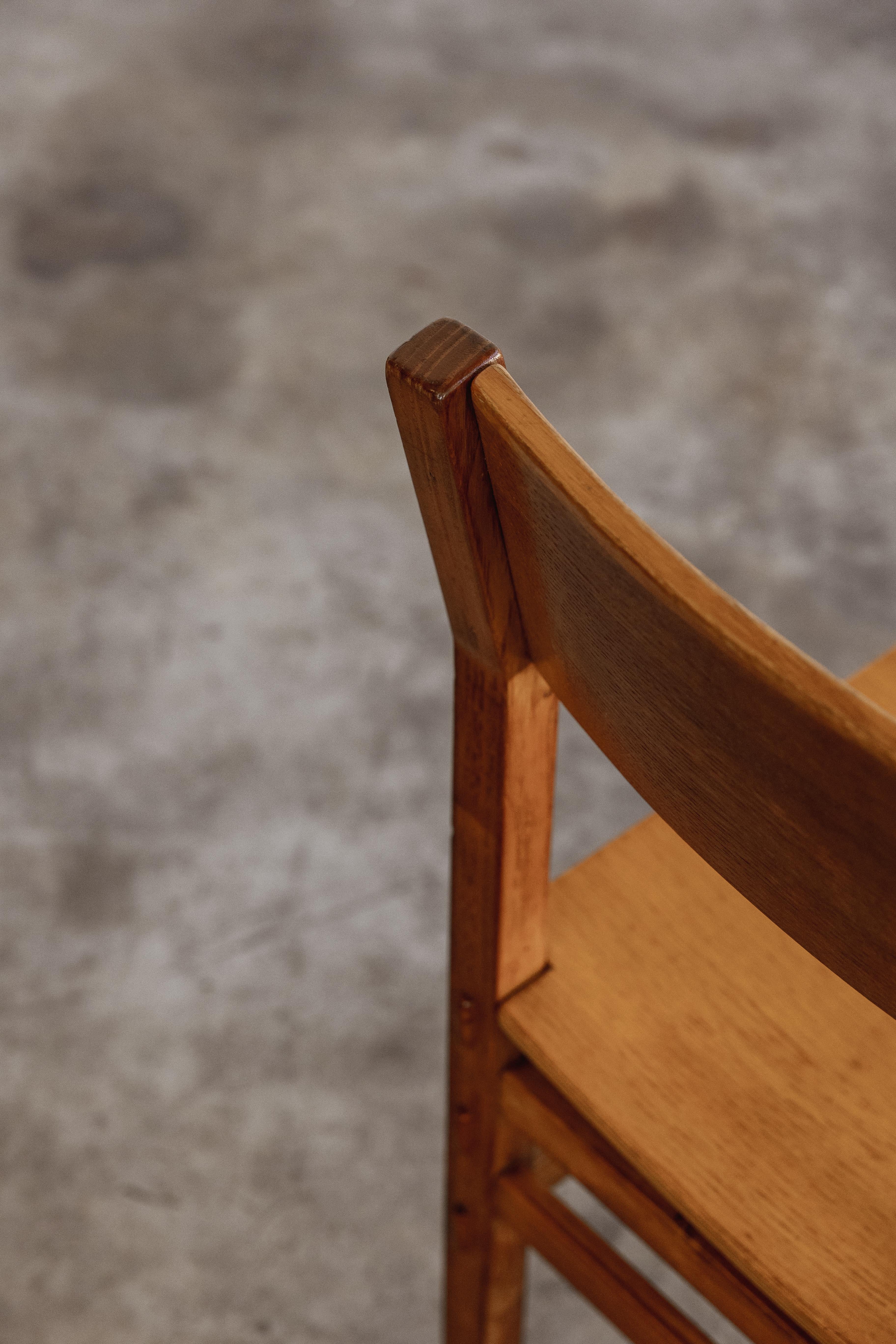 Chêne Chaise de salle à manger Giuseppe Rivadossi pour Officina Rivadossi, 1980 en vente