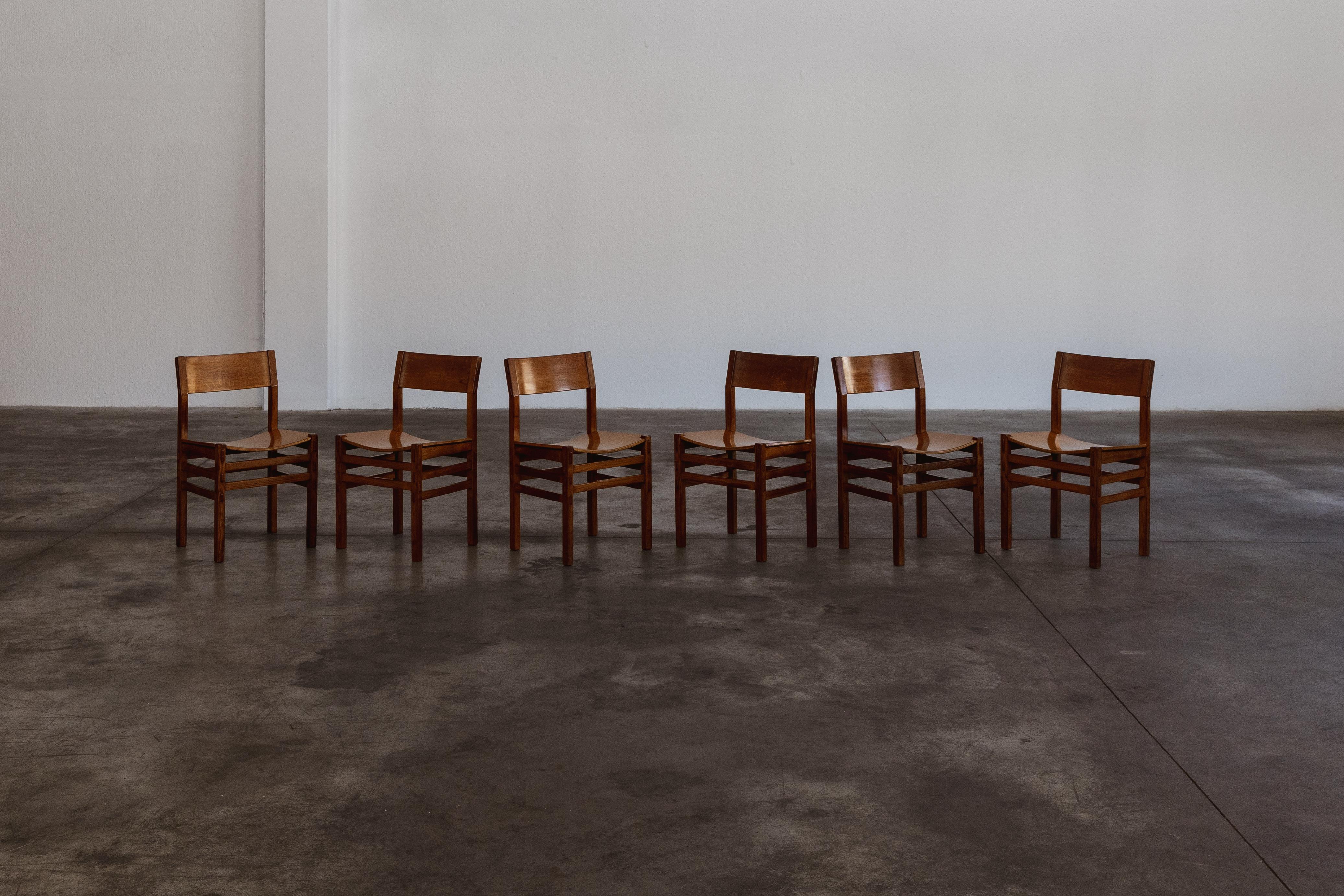Giuseppe Rivadossi Esszimmerstühle für Officina Rivadossi, 1980, 6er-Set, Giuseppe Rivadossi im Angebot 3