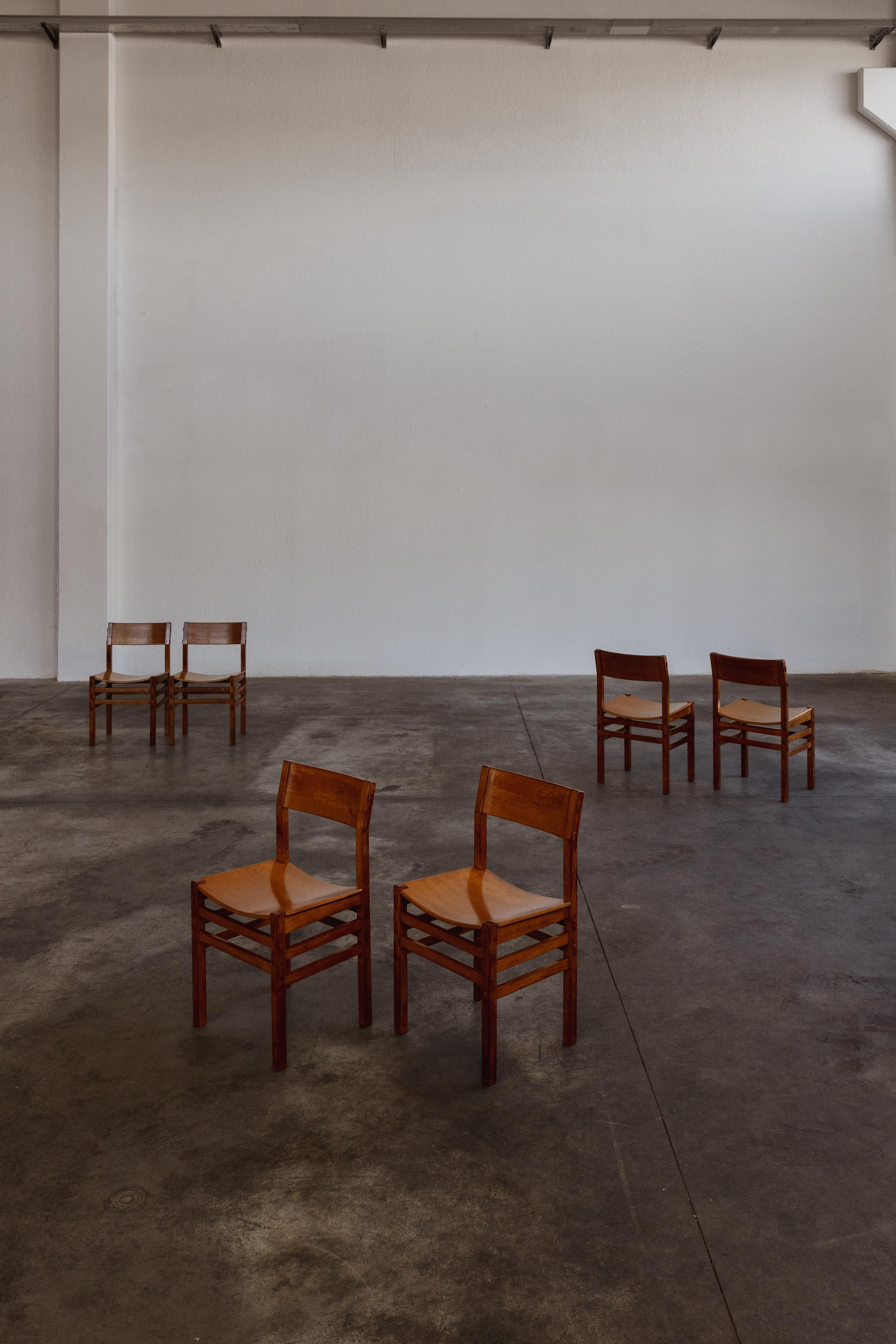 Giuseppe Rivadossi Esszimmerstühle für Officina Rivadossi, 1980, 6er-Set, Giuseppe Rivadossi im Angebot 1