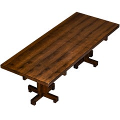 Tavolo da pranzo Giuseppe Rivadossi in Oak con doppia base a croce