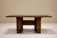 Giuseppe Rivadossi Dining Table in Slavonian Oak, Italy 1980s