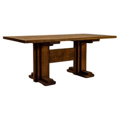Giuseppe Rivadossi Dining Table in Slavonian Oak, Italy 1980s