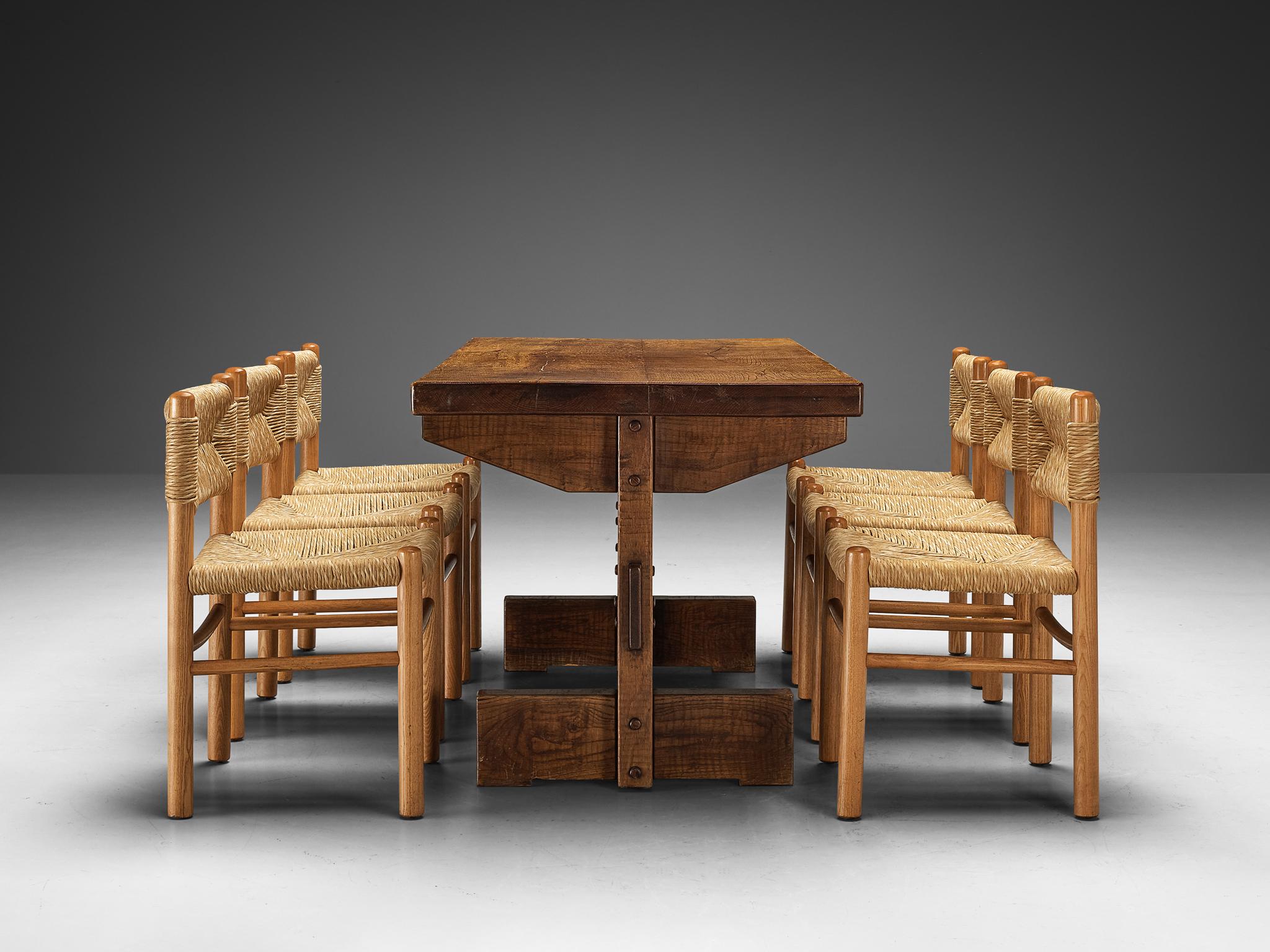 Giuseppe Rivadossi Dining Table with Set of Six French Dining Chairs  For Sale 4