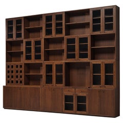 Giuseppe Rivadossi Exceptional Library Unit in Oak