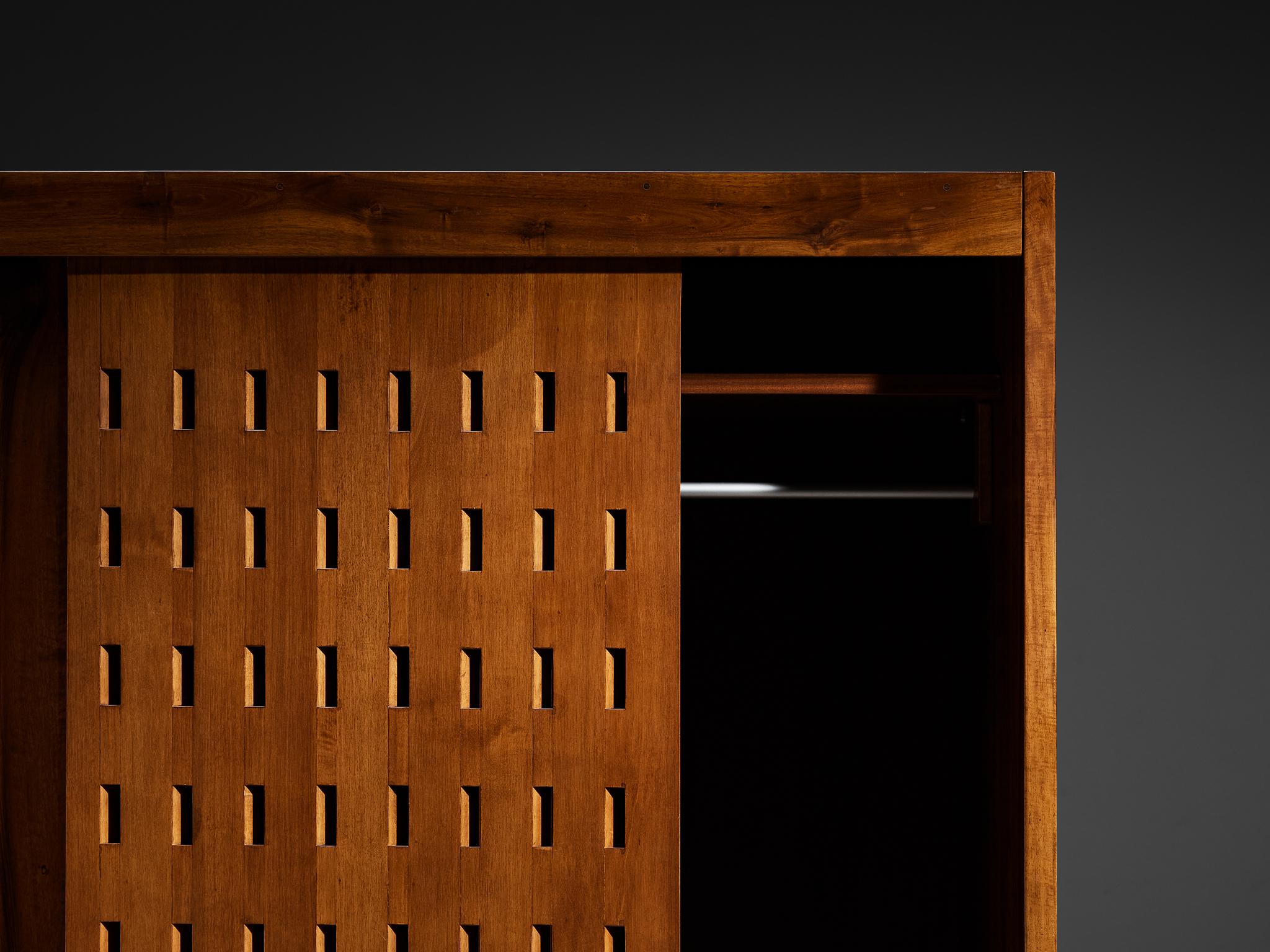 Giuseppe Rivadossi for Officina Rivadossi Bedroom Divider Wardrobe Walnut For Sale 3
