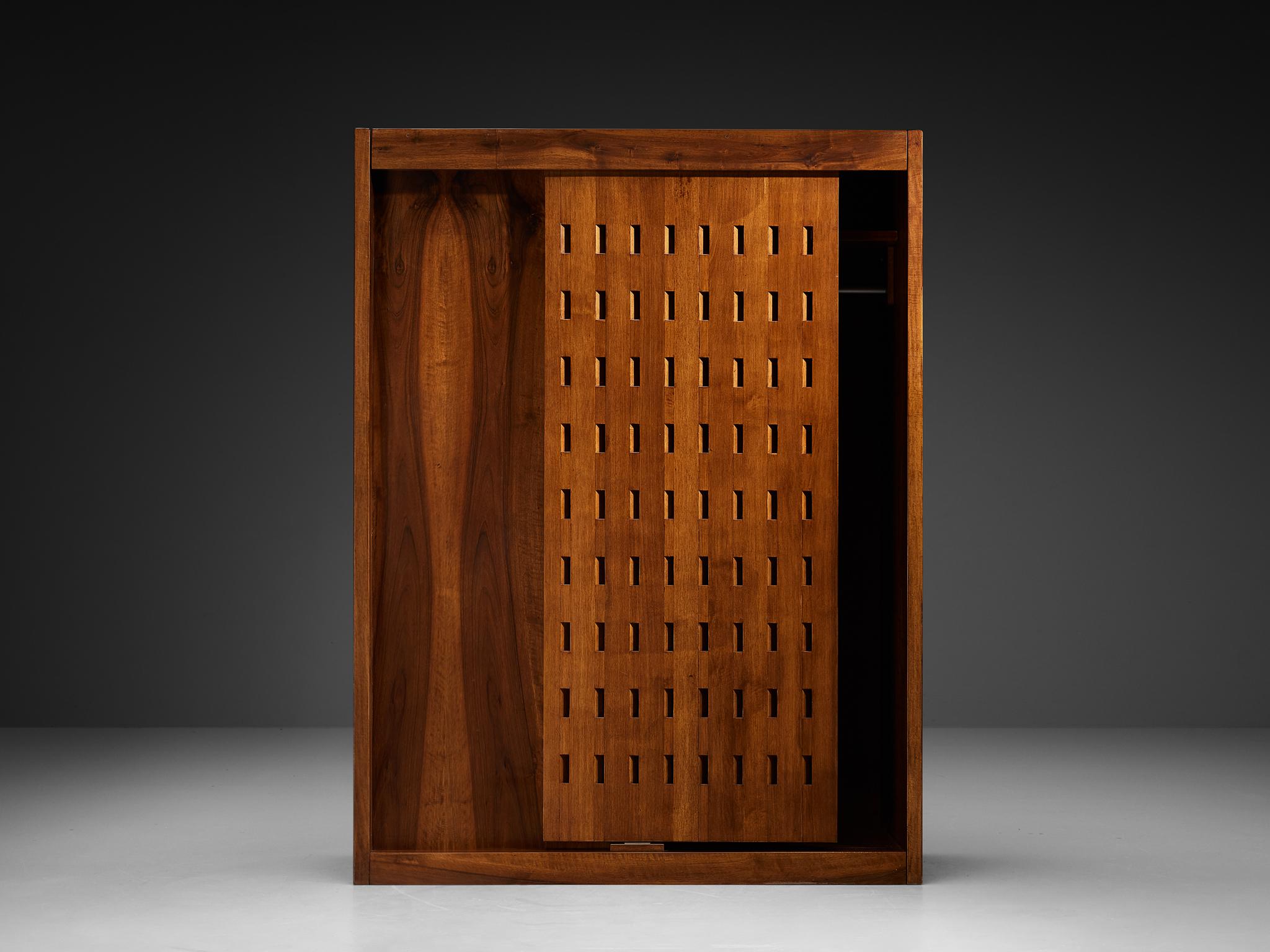 Post-Modern Giuseppe Rivadossi for Officina Rivadossi Bedroom Divider Wardrobe Walnut For Sale