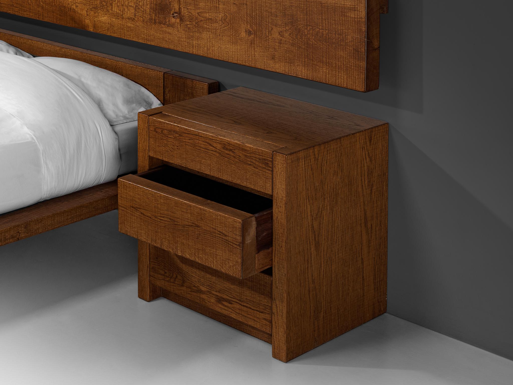 Giuseppe Rivadossi for Officina Rivadossi Bedroom Set in Oak For Sale 3
