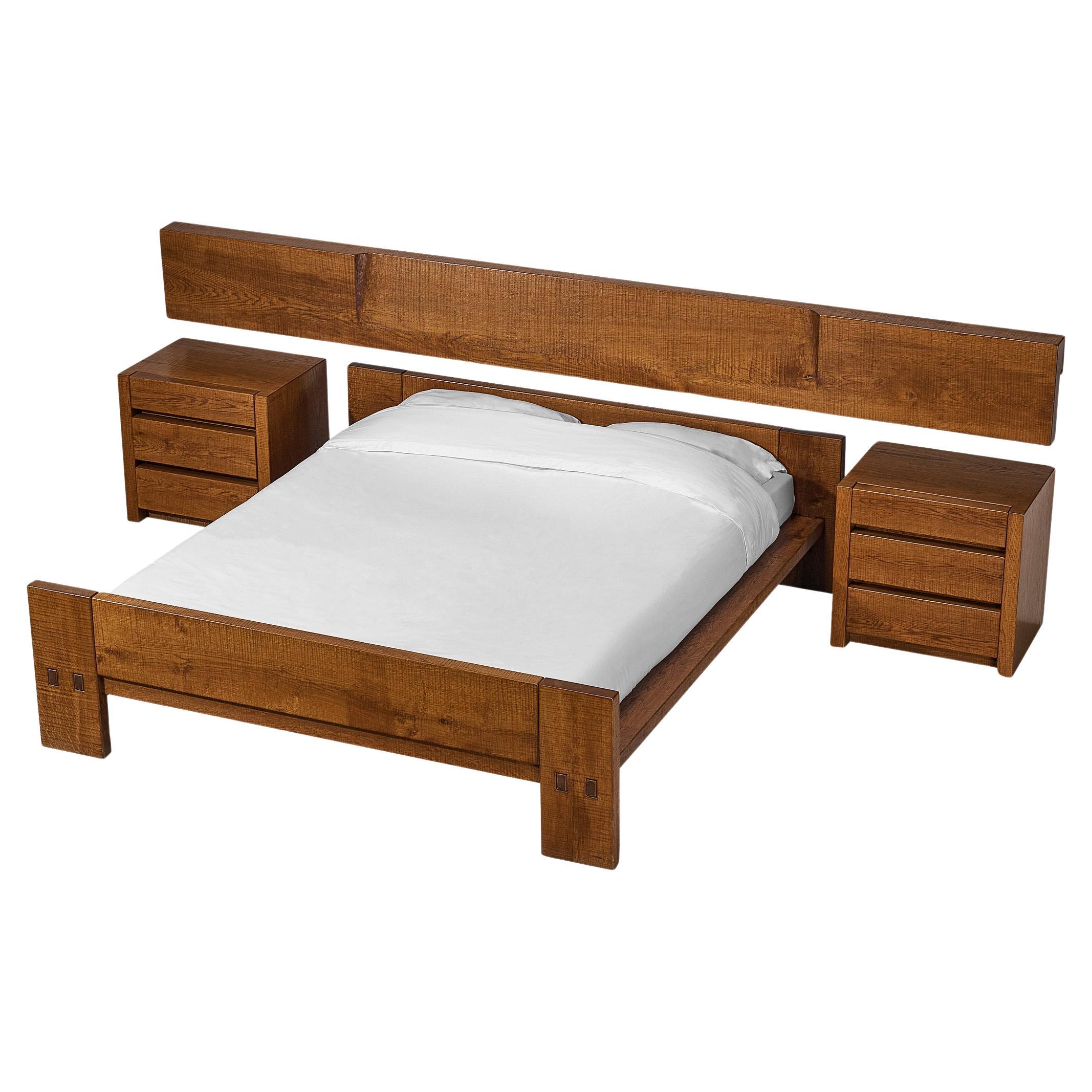 Giuseppe Rivadossi for Officina Rivadossi Bedroom Set in Oak