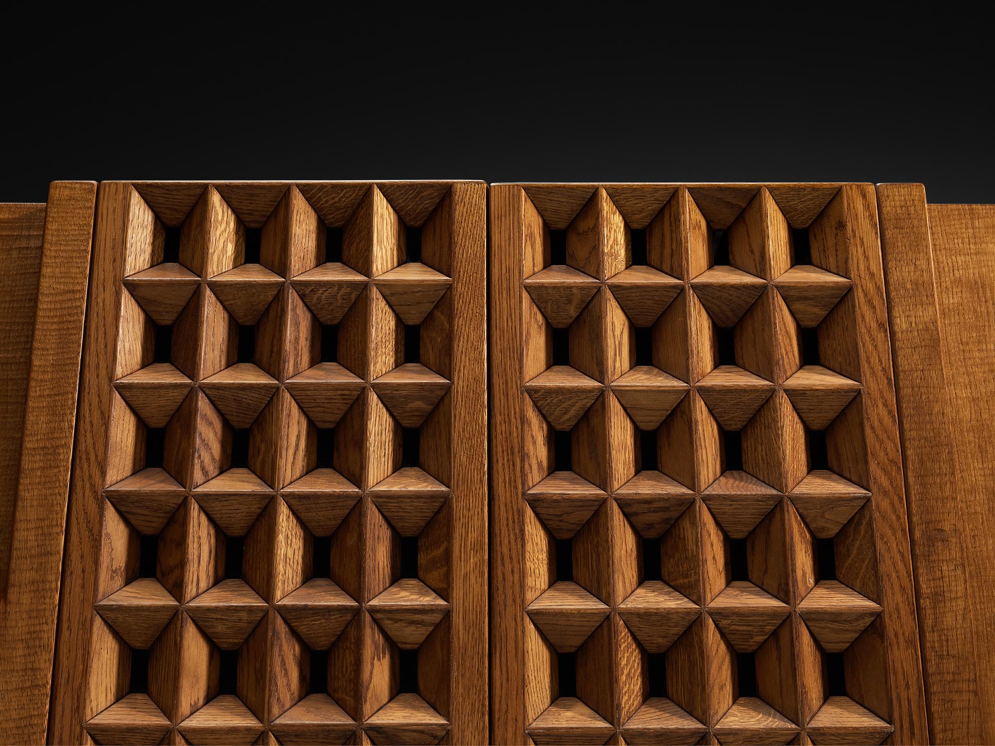 Giuseppe Rivadossi for Officina Rivadossi Cabinet in Oak In Good Condition For Sale In Waalwijk, NL