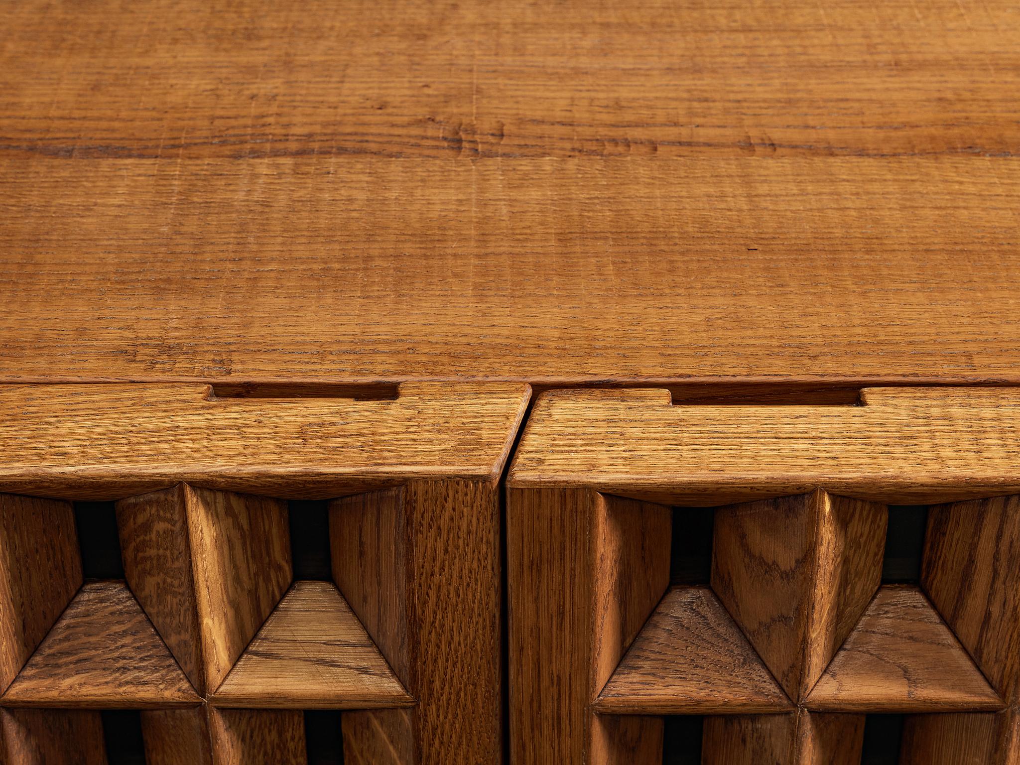 Giuseppe Rivadossi for Officina Rivadossi Cabinet in Oak For Sale 3