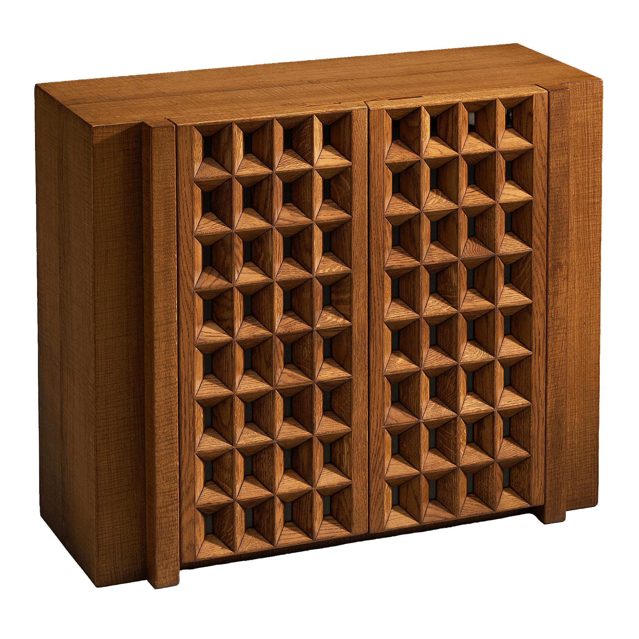 Giuseppe Rivadossi for Officina Rivadossi Cabinet in Oak For Sale