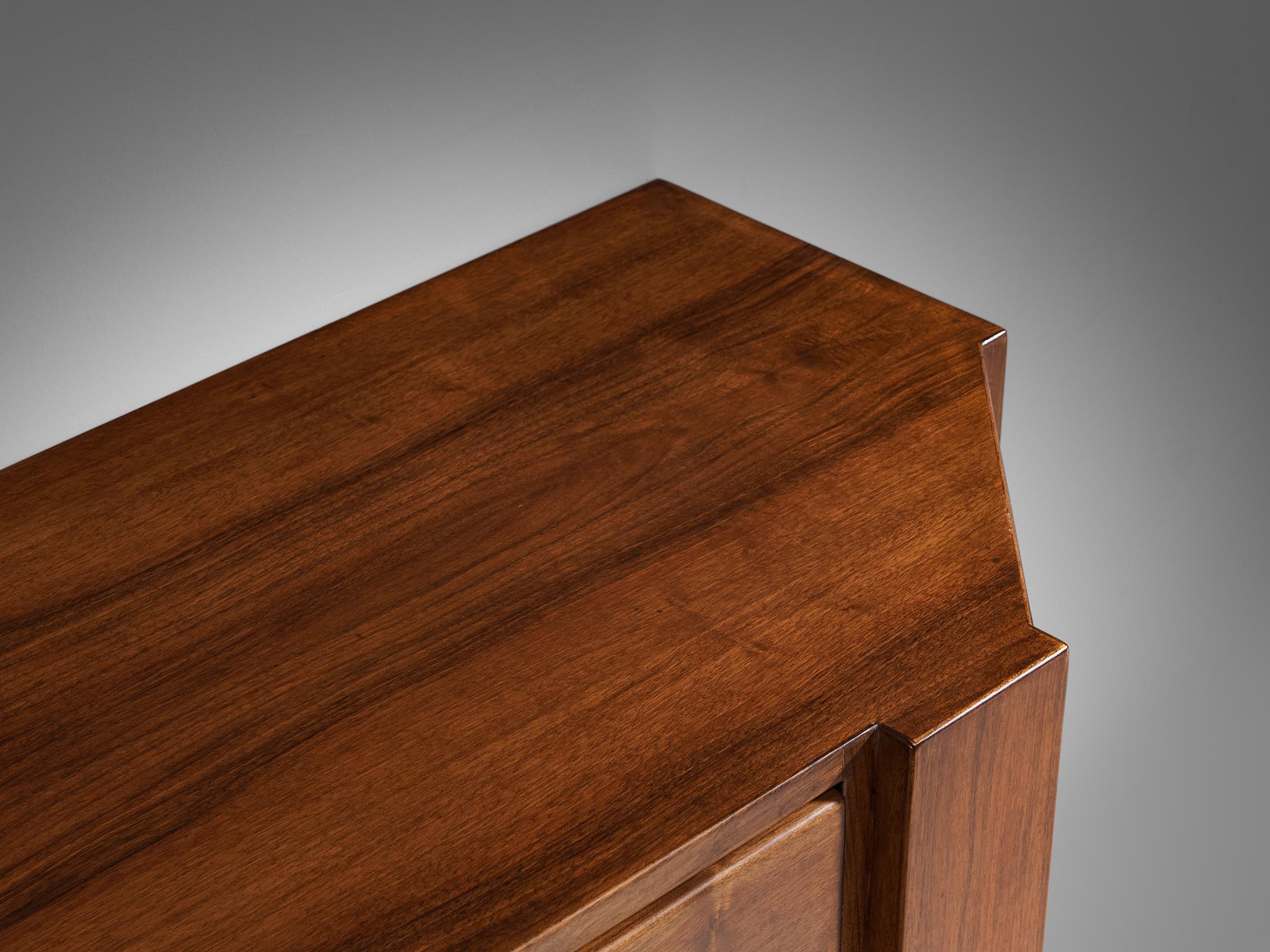 Post-Modern Giuseppe Rivadossi for Officina Rivadossi Cabinet in Walnut  For Sale