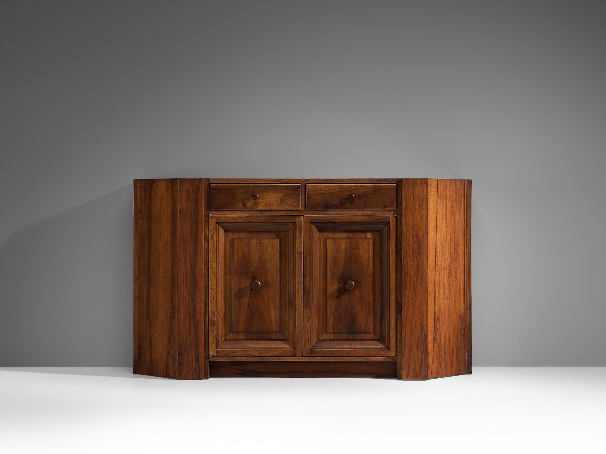 Italian Giuseppe Rivadossi for Officina Rivadossi Cabinet in Walnut  For Sale