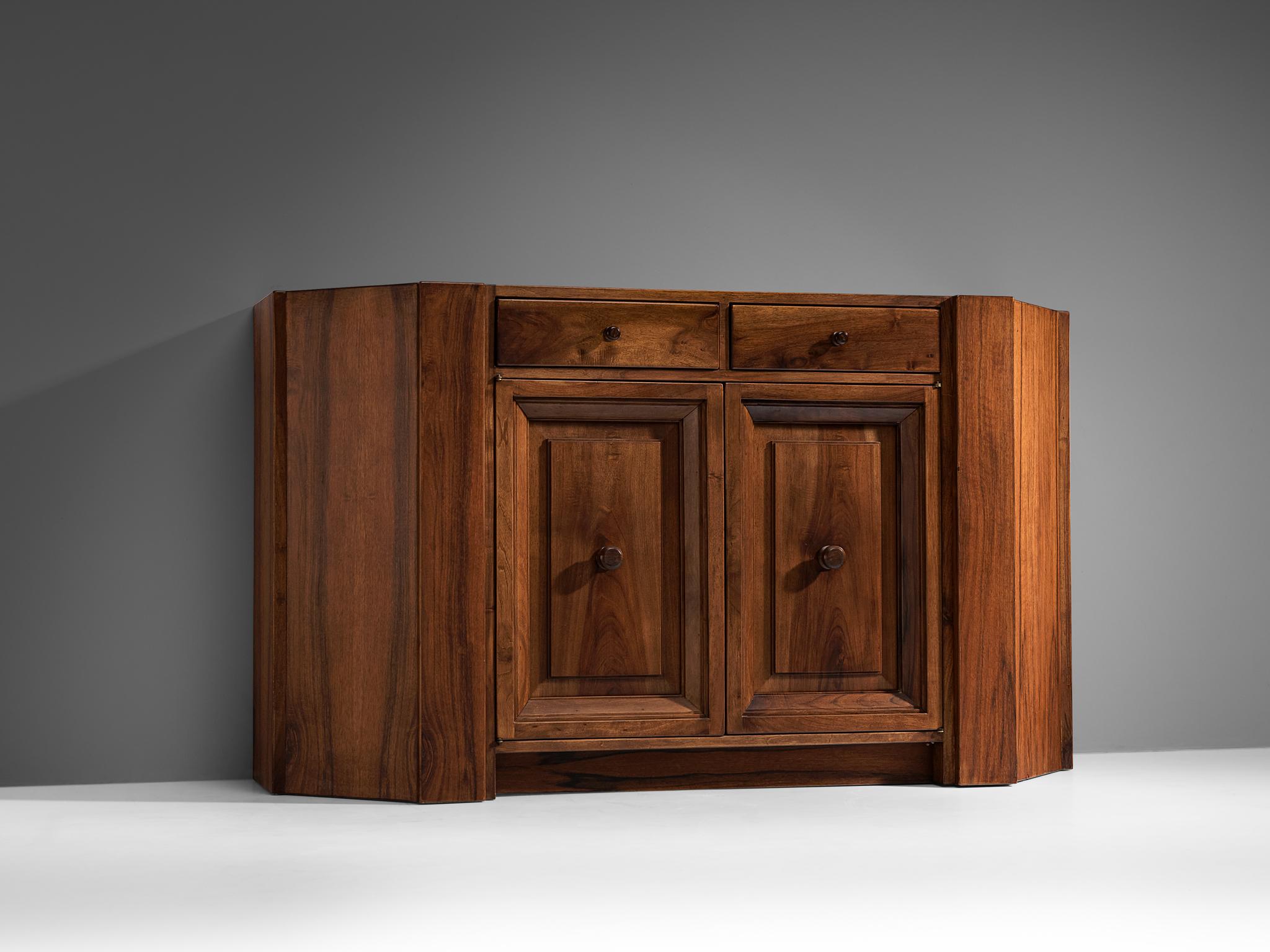 Italian Giuseppe Rivadossi for Officina Rivadossi Cabinet in Walnut