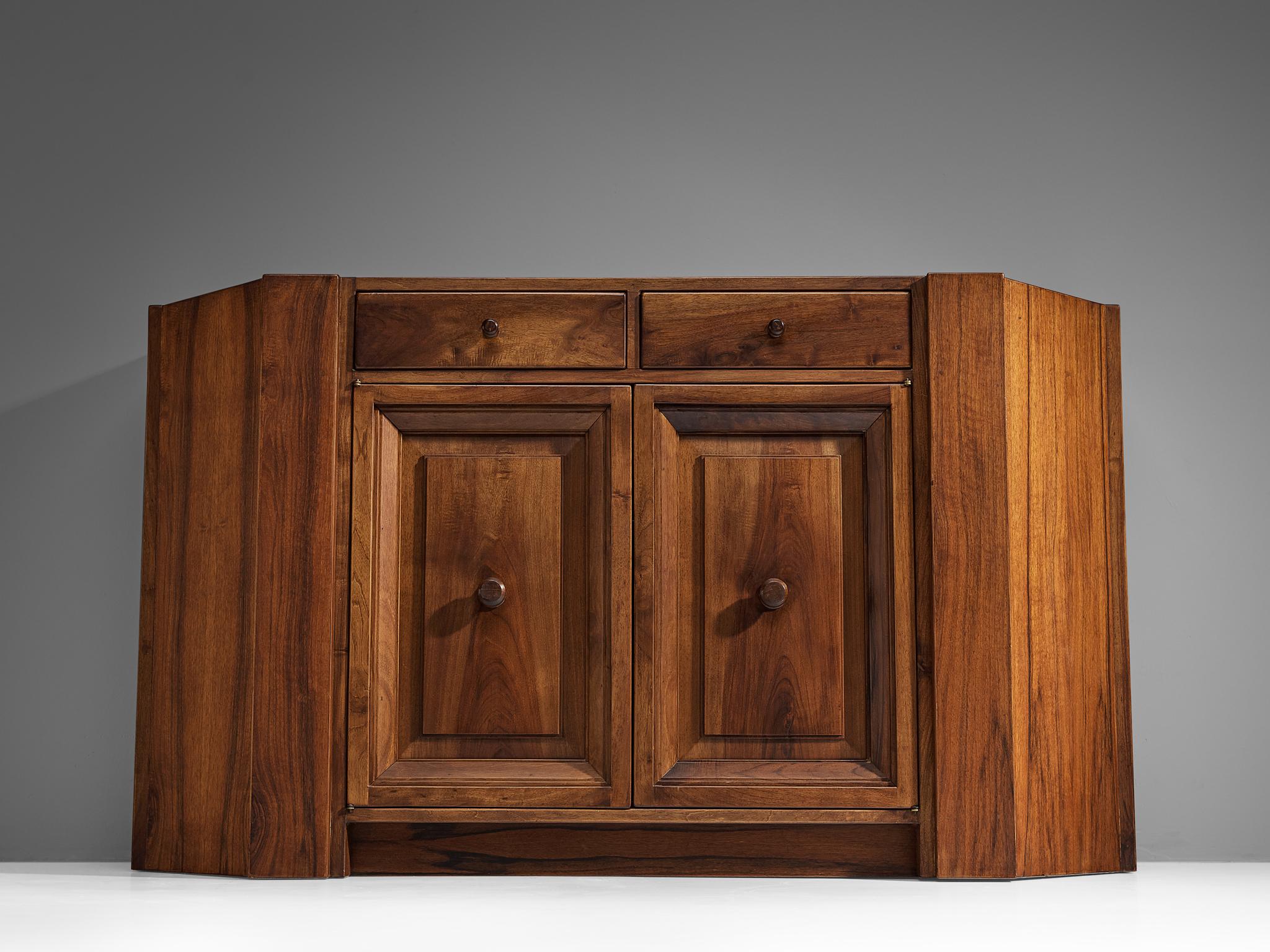 Late 20th Century Giuseppe Rivadossi for Officina Rivadossi Cabinet in Walnut  For Sale