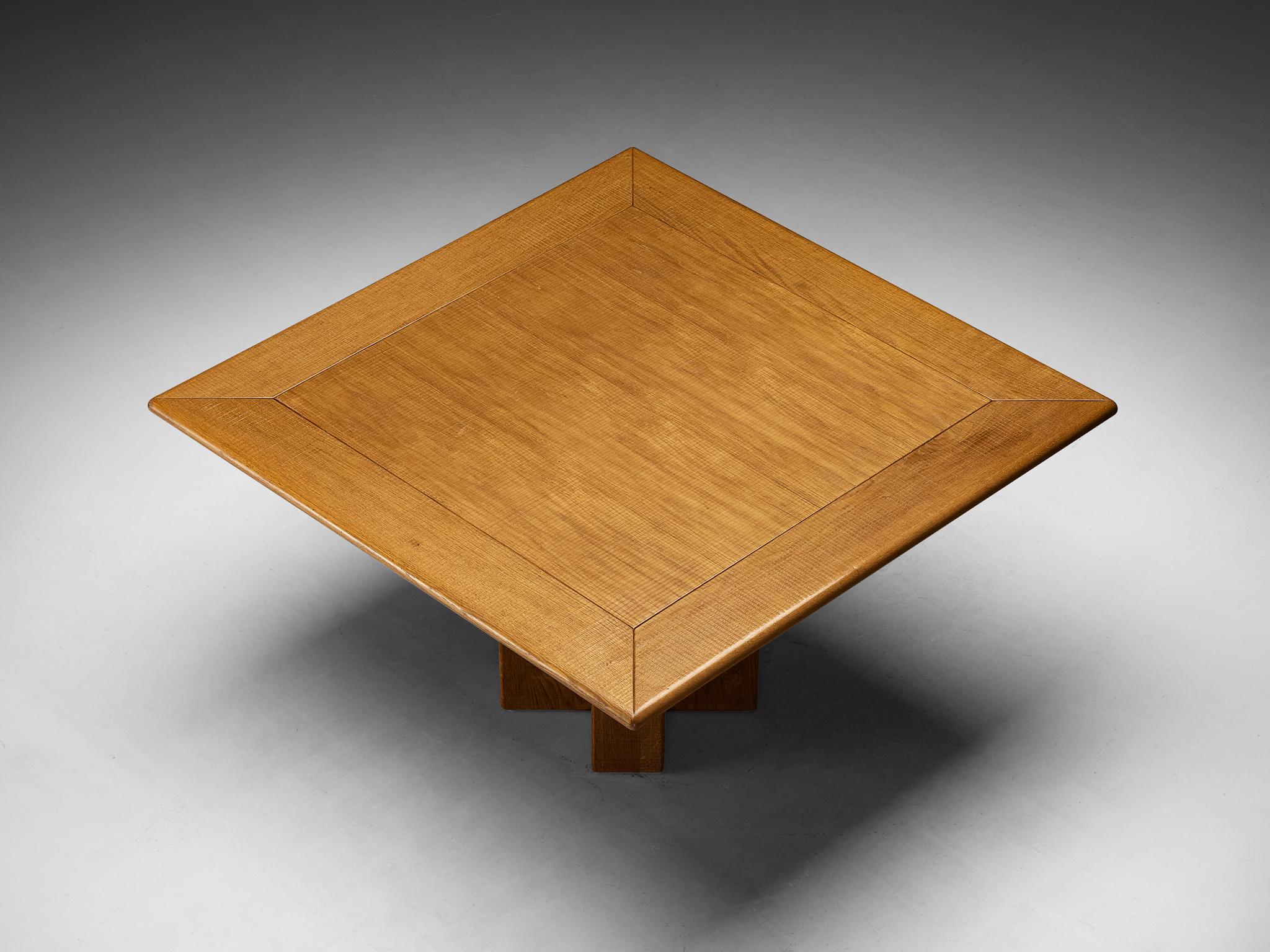 Italian Giuseppe Rivadossi for Officina Rivadossi Dining Table in Oak and Iron  For Sale