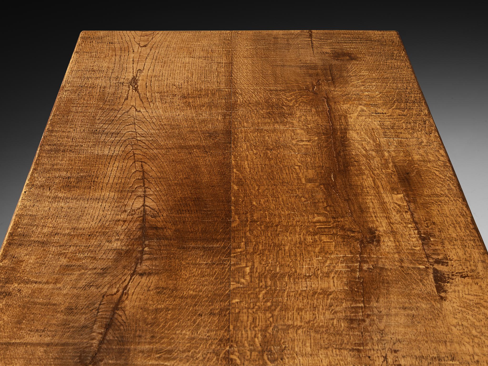 Giuseppe Rivadossi for Officina Rivadossi Dining Table in Oak For Sale 1