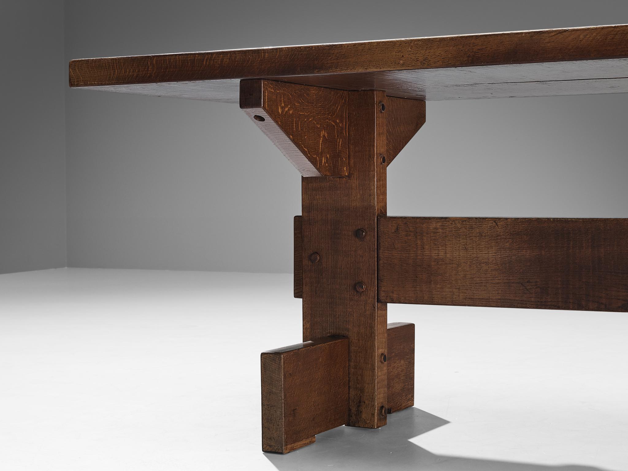 Giuseppe Rivadossi for Officina Rivadossi Dining Table in Oak 2