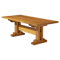 Giuseppe Rivadossi for Officina Rivadossi Dining Table in Oak