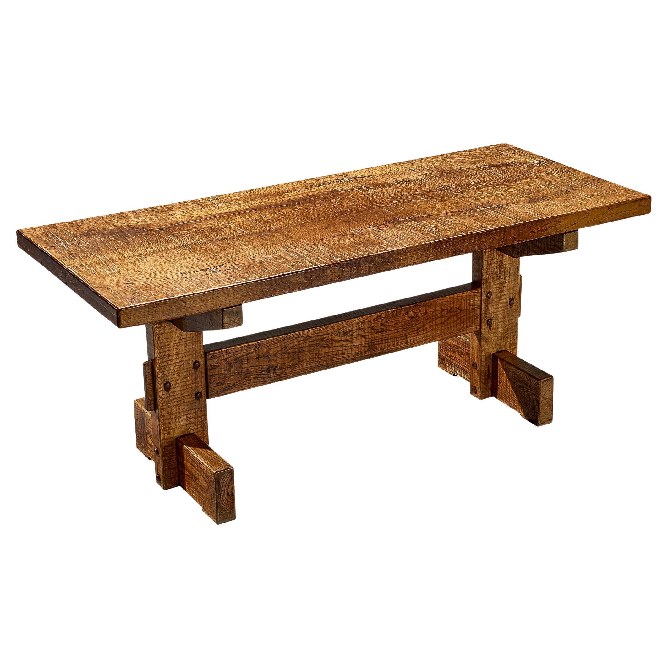 Giuseppe Rivadossi for Officina Rivadossi Dining Table in Oak  For Sale