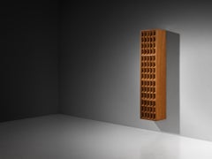 Giuseppe Rivadossi for Officina Rivadossi Grid Wall Cabinet in Oak