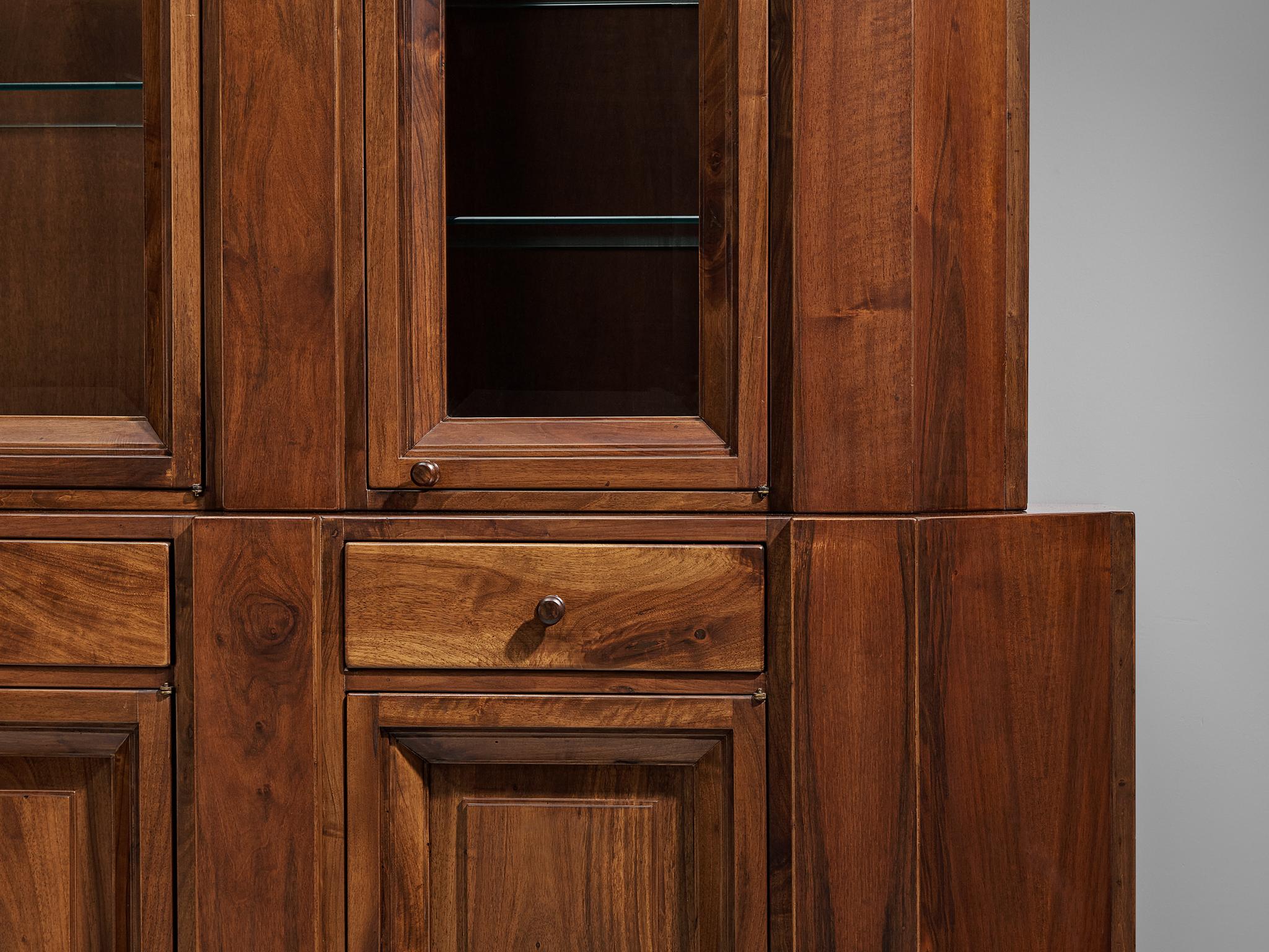 Italian Giuseppe Rivadossi for Officina Rivadossi Library in Walnut