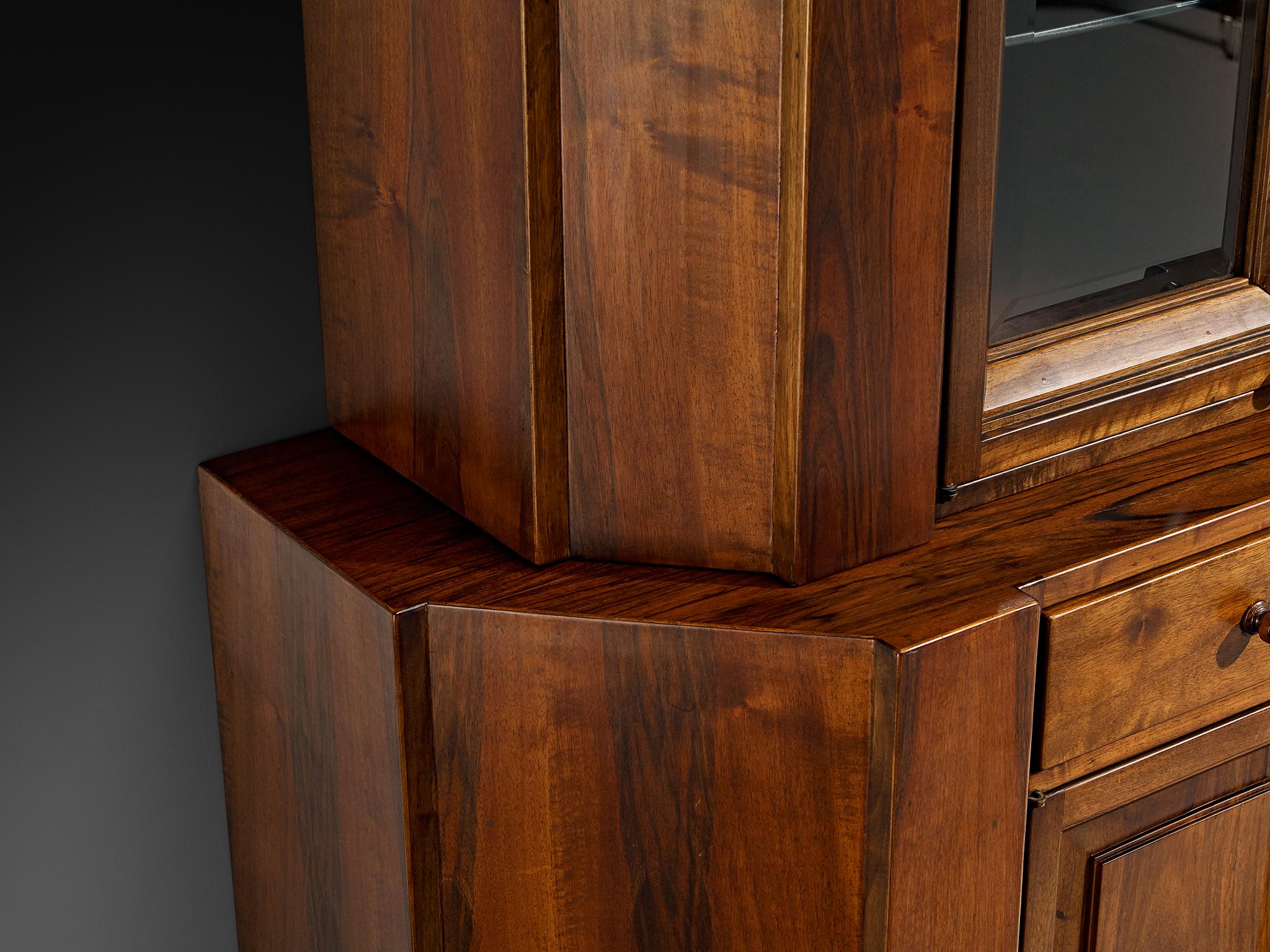 Late 20th Century Giuseppe Rivadossi for Officina Rivadossi Library in Walnut For Sale