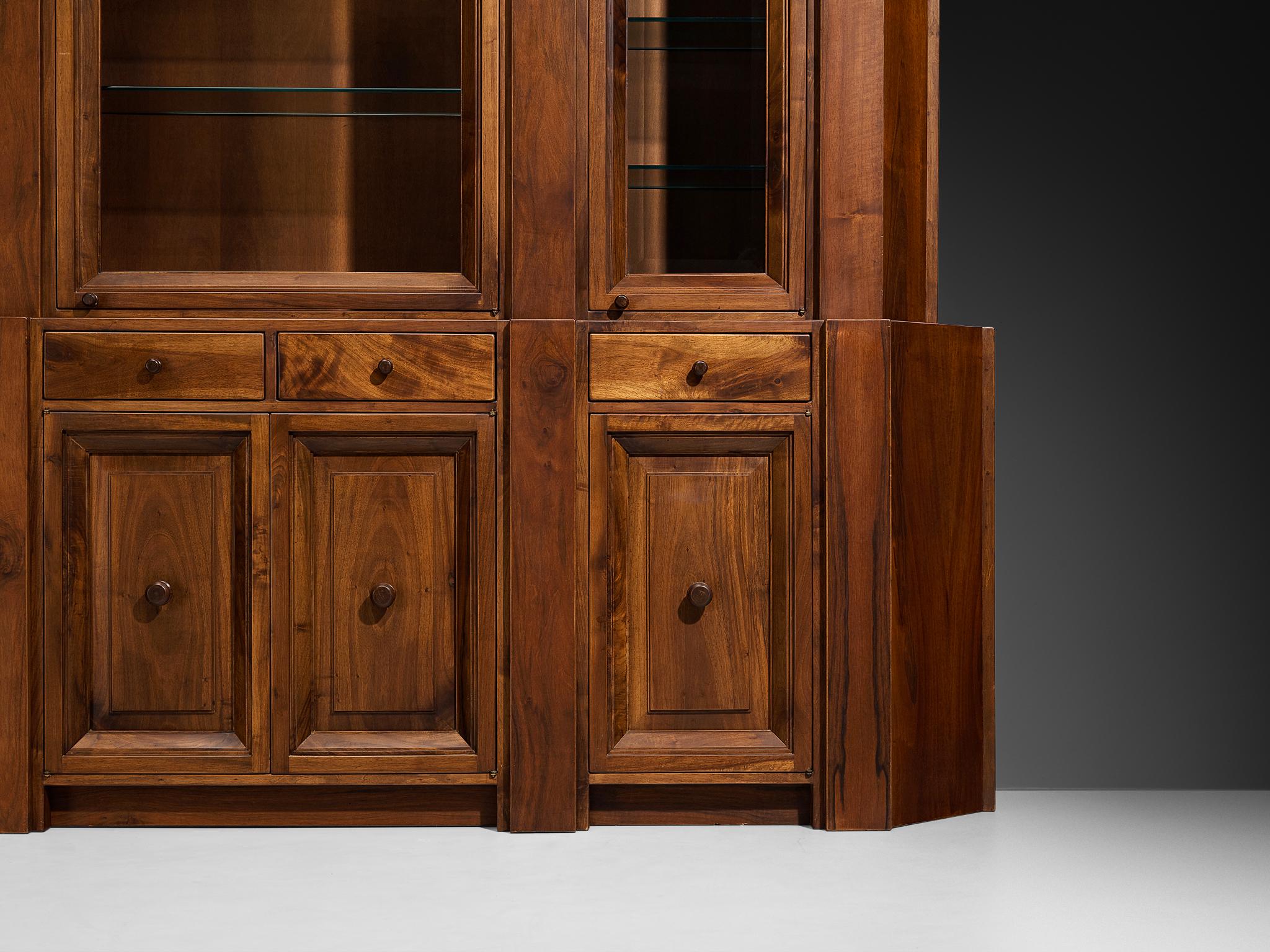 Giuseppe Rivadossi for Officina Rivadossi Library in Walnut For Sale 1