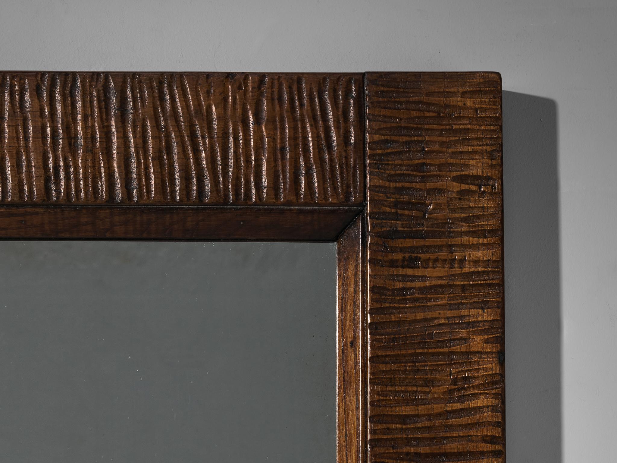 Giuseppe Rivadossi for Officina Rivadossi Mirror with Walnut Frame 1
