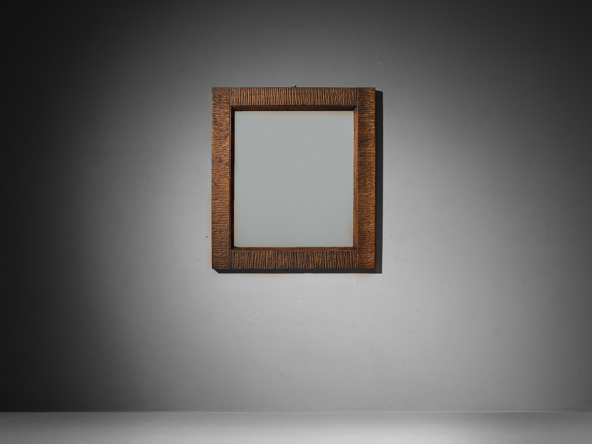 Giuseppe Rivadossi for Officina Rivadossi Mirror with Walnut Frame 2